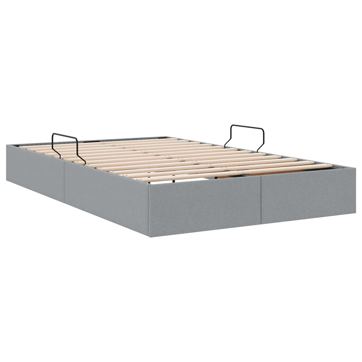 Otomanski krevet s pohranom Svijetlo siva 120 x 200 cm tkanina