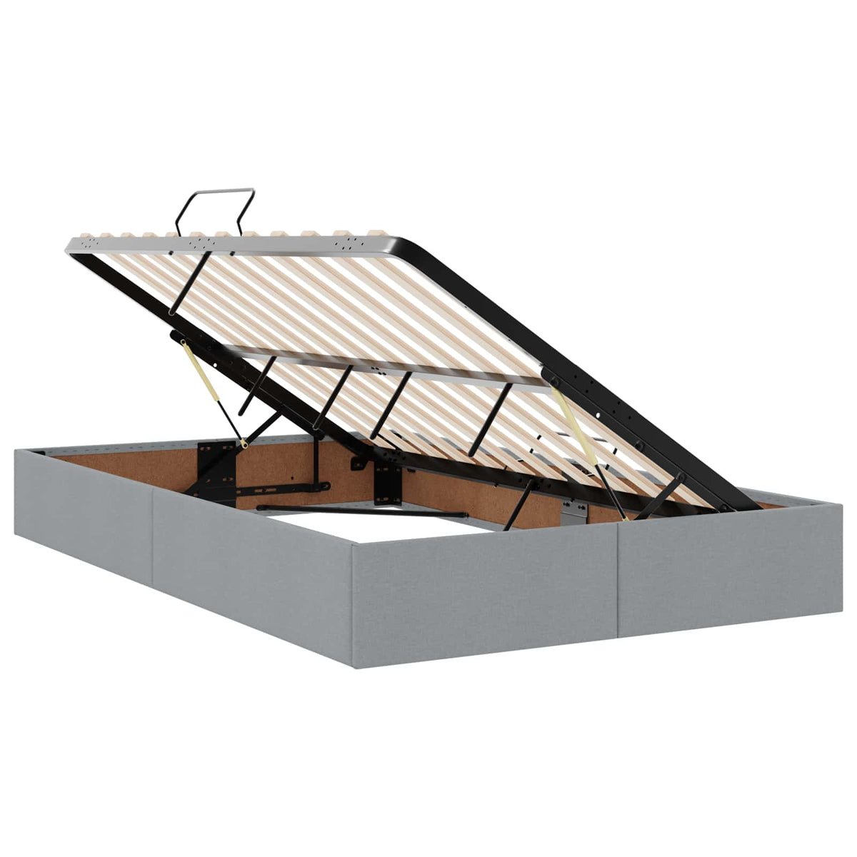 Otomanski krevet s pohranom Svijetlo siva 120 x 200 cm tkanina