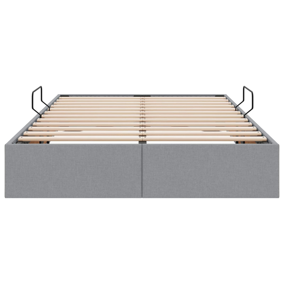 Otomanski krevet s pohranom Svijetlo siva 120 x 200 cm tkanina