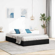 Otomanski krevet s pohranom Crna 140 x 190 cm tkanina