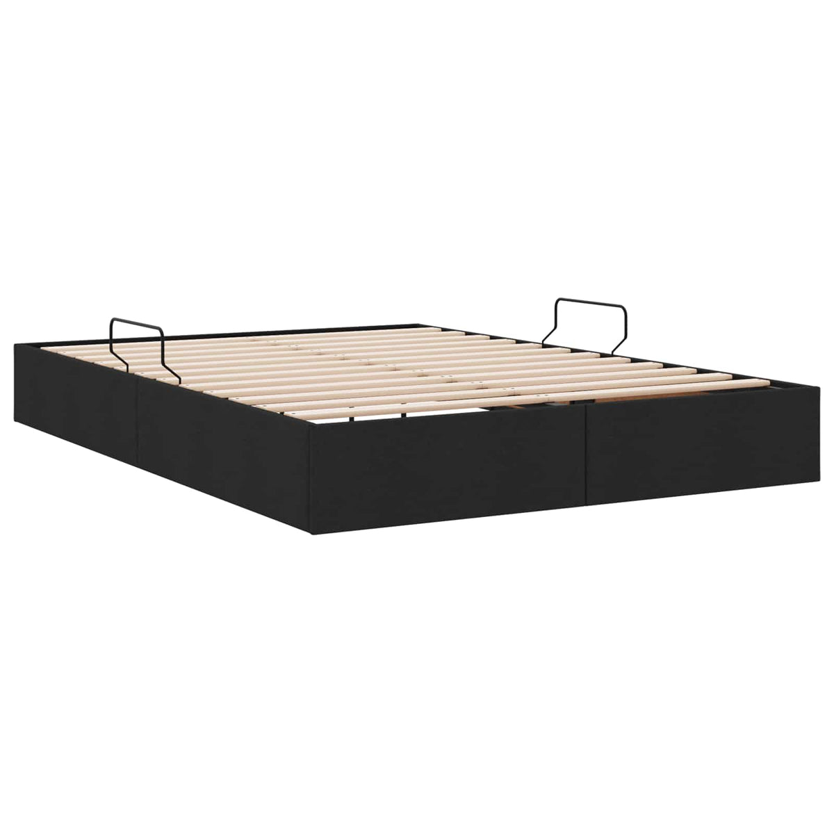 Otomanski krevet s pohranom Crna 140 x 190 cm tkanina
