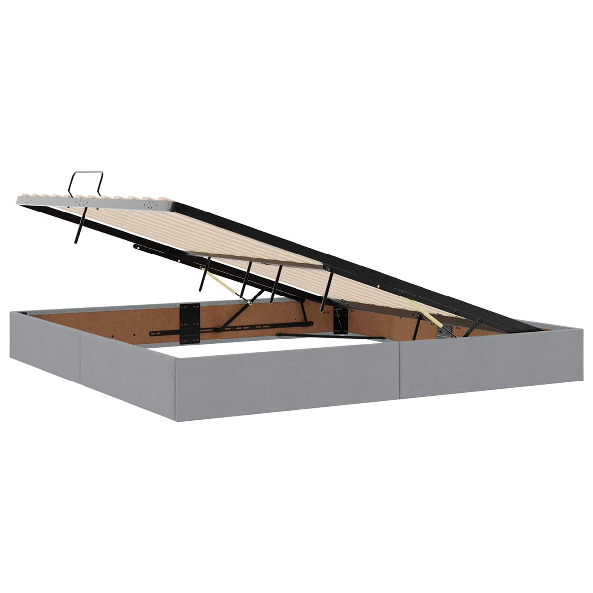Otomanski krevet s pohranom Svijetlo siva 200 x 200 cm tkanina