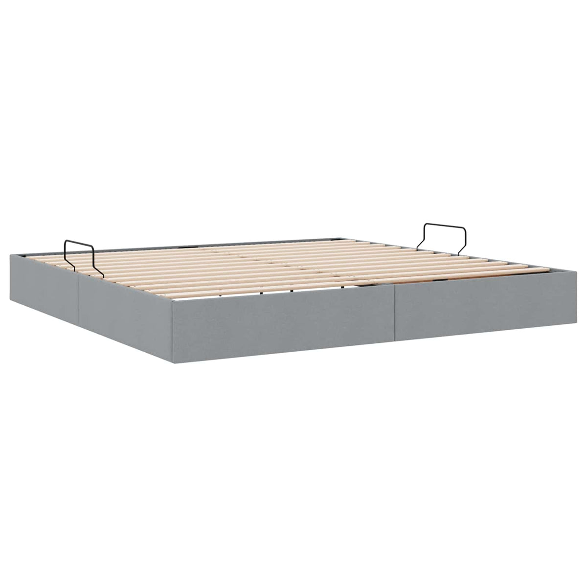 Otomanski krevet s pohranom Svijetlo siva 200 x 200 cm tkanina