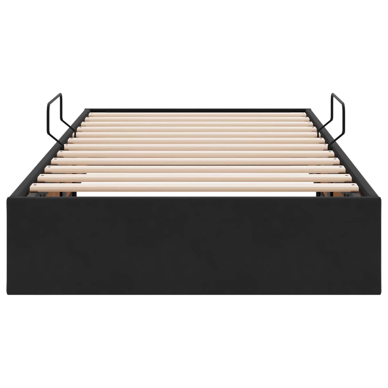 Otomanski krevet s pohranom Crna 90 x 190 cm Baršun