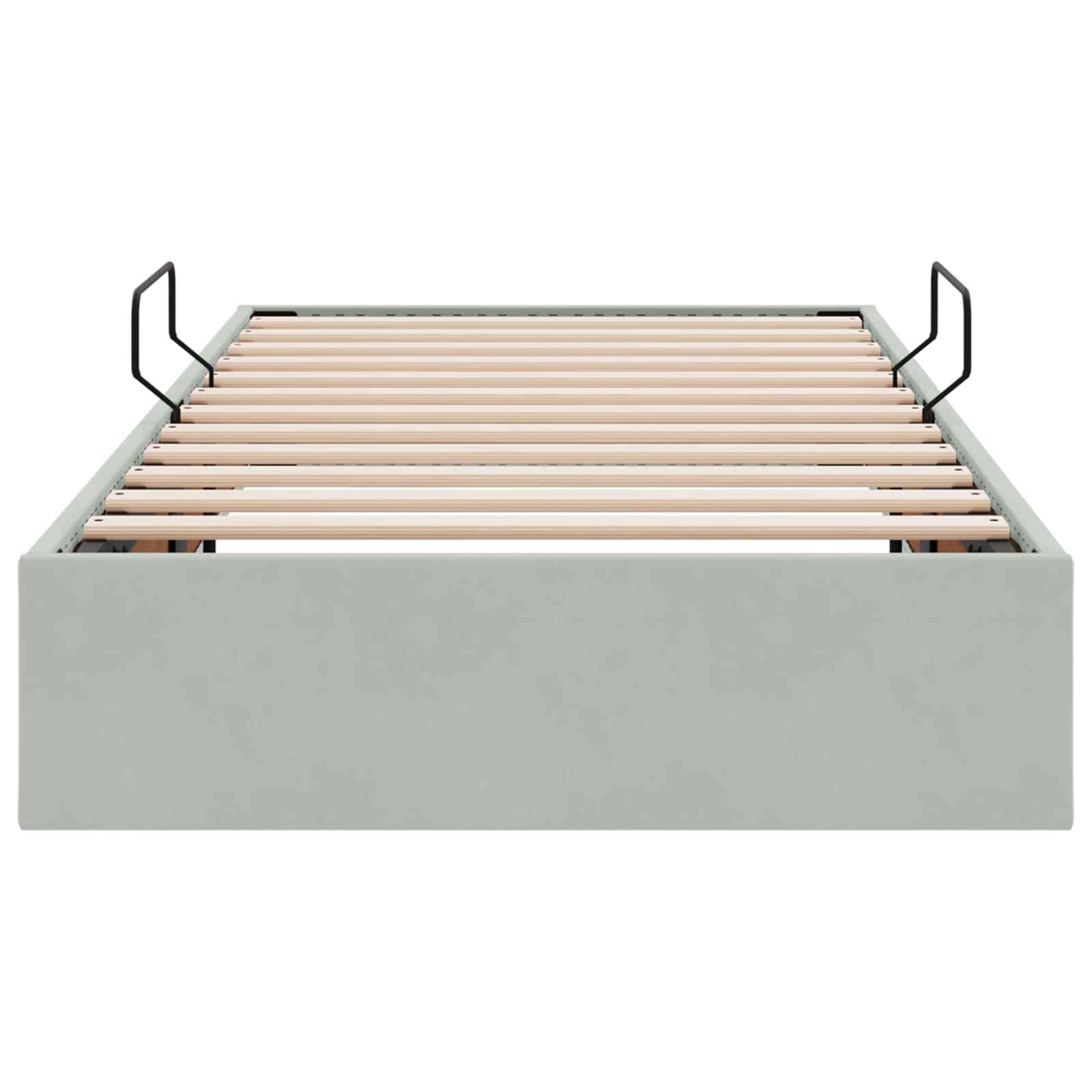 Otomanski krevet s pohranom Svjetlosiva 100 x 200 cm Baršun