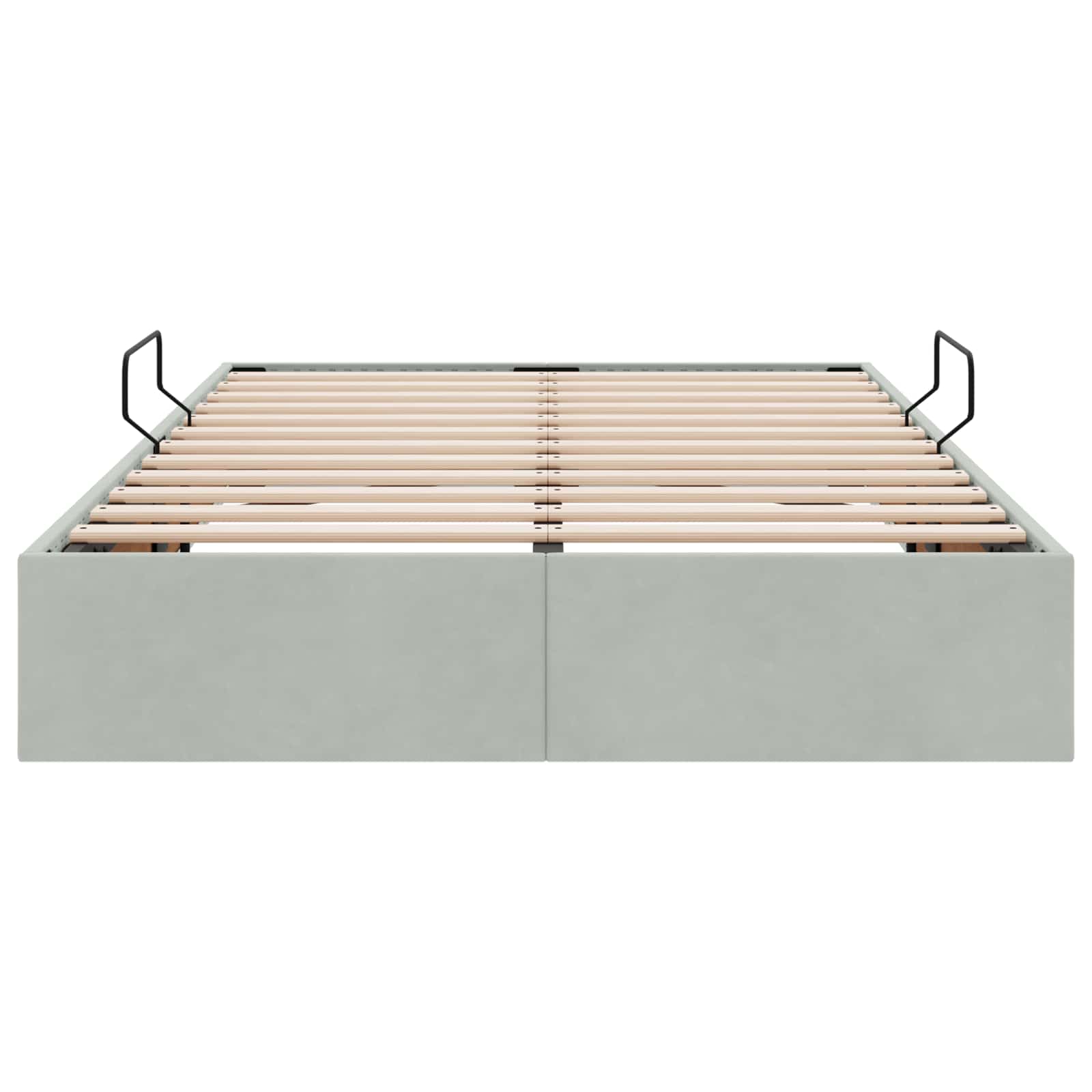 Otomanski krevet s pohranom Svjetlosiva 120 x 190 cm Baršun