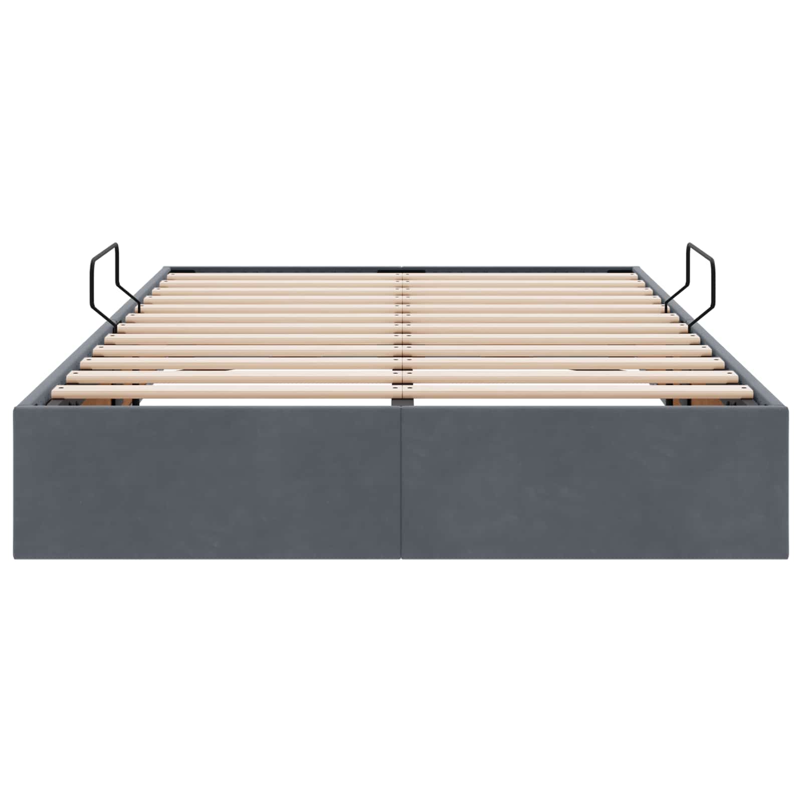 Otomanski krevet s pohranom Tamnosiva 120 x 200 cm Baršun