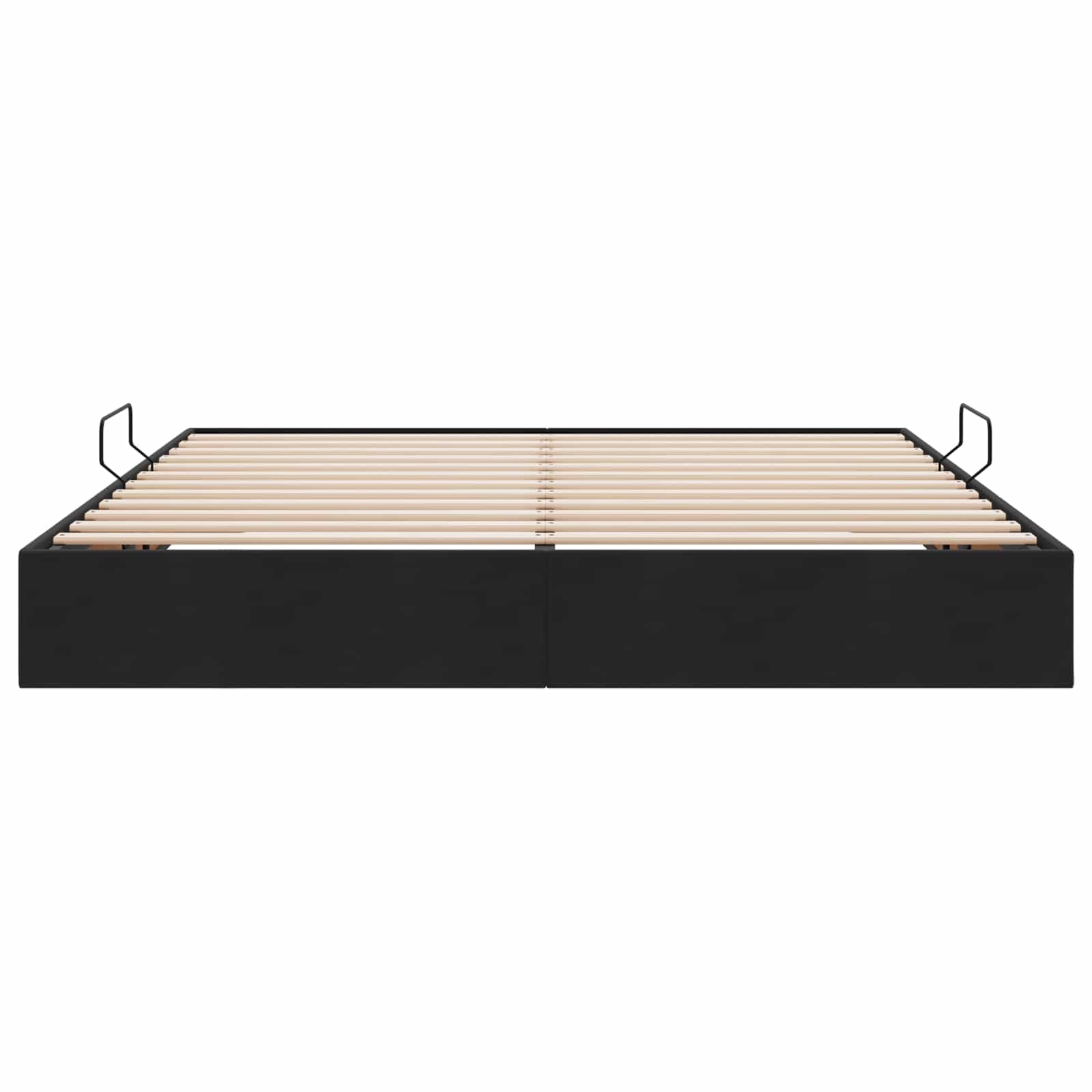 Otomanski krevet s pohranom Crna 160 x 200 cm Baršun