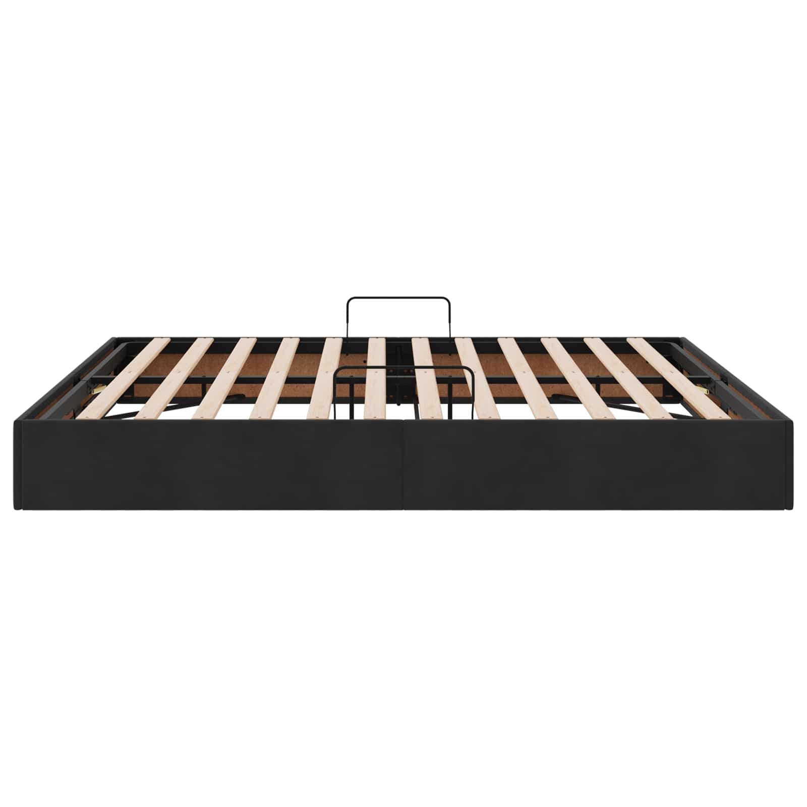 Otomanski krevet s pohranom Crna 160 x 200 cm Baršun
