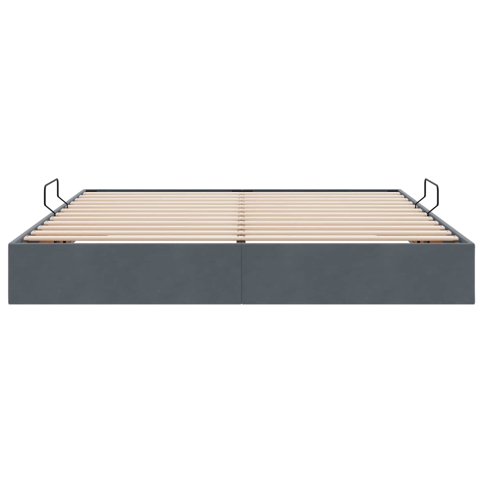 Otomanski krevet s pohranom Tamnosiva 180 x 200 cm Baršun