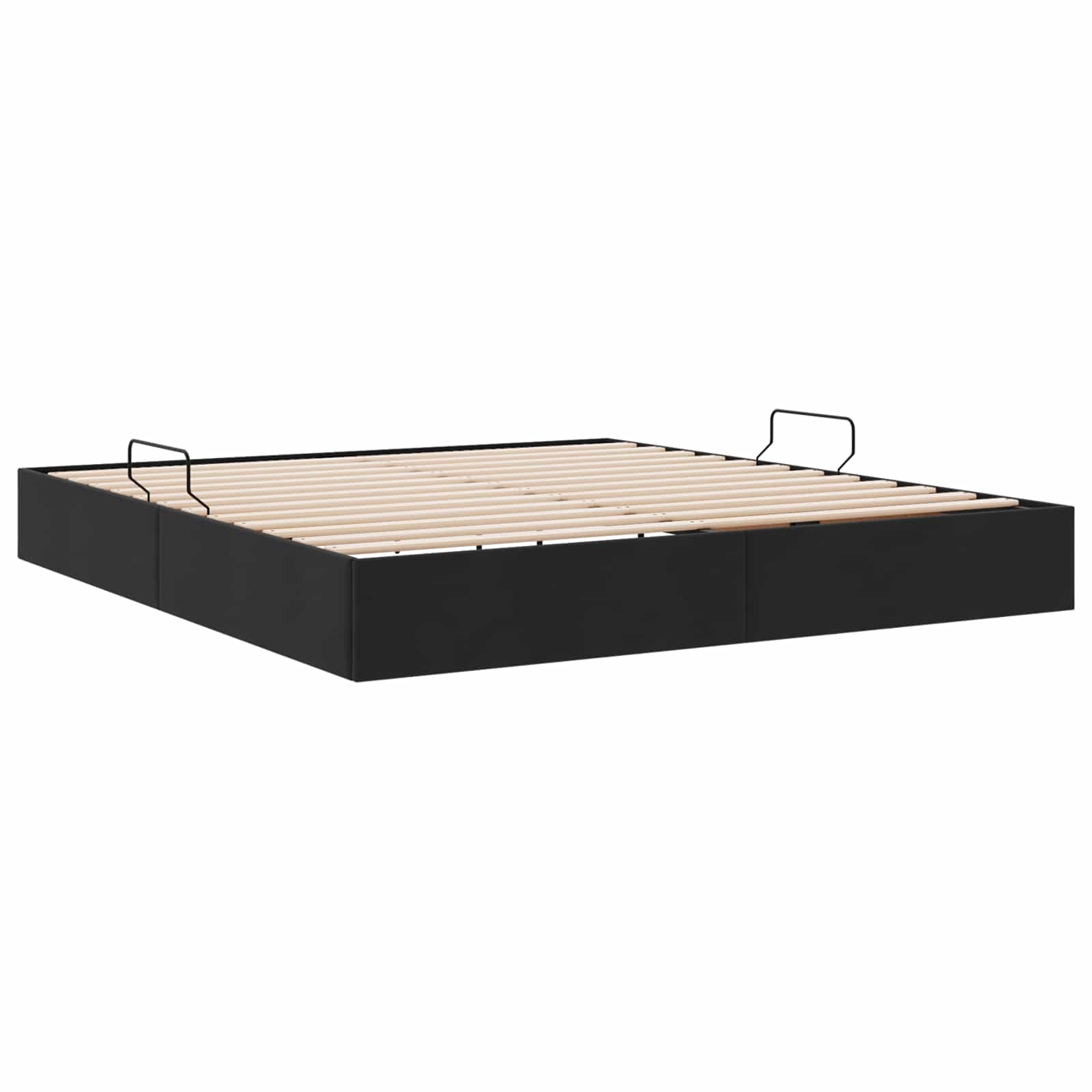 Otomanski krevet s pohranom Crna 180 x 200 cm Baršun