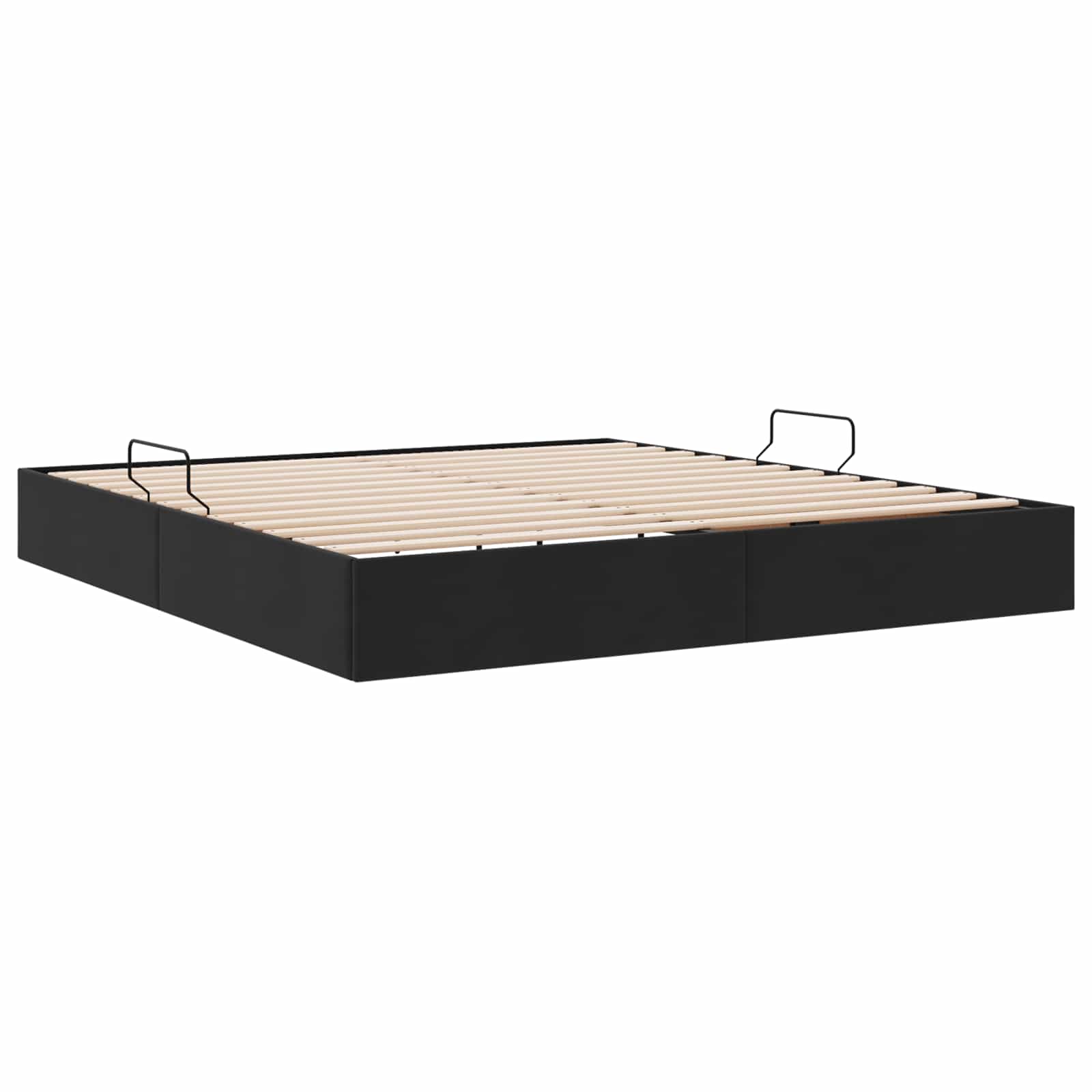Otomanski krevet s pohranom Crna 180 x 200 cm Baršun