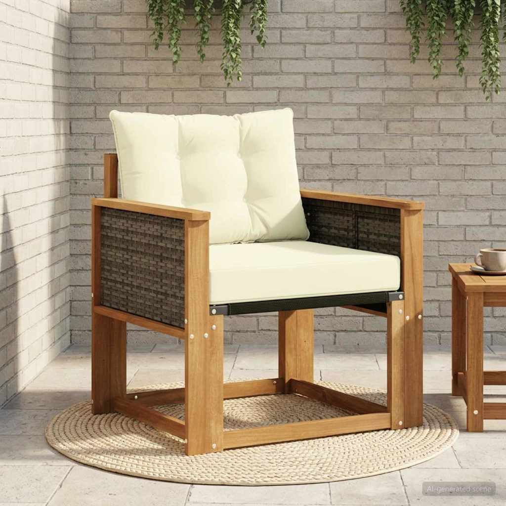 Srednja sofa za van Čvrsto drvo akacije Prirodna