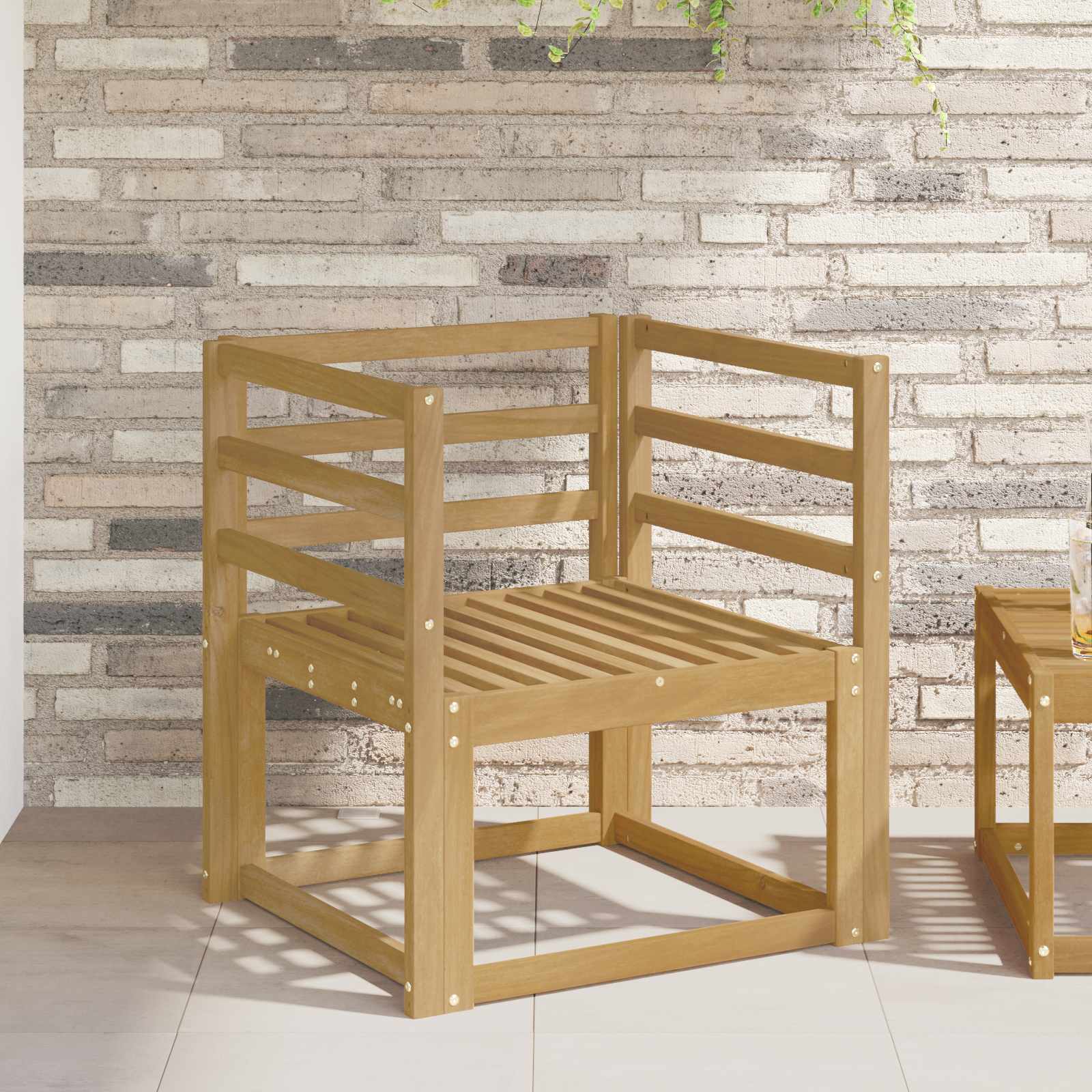 Set vanjskih sofa Čvrsto drvo akacije Bijela