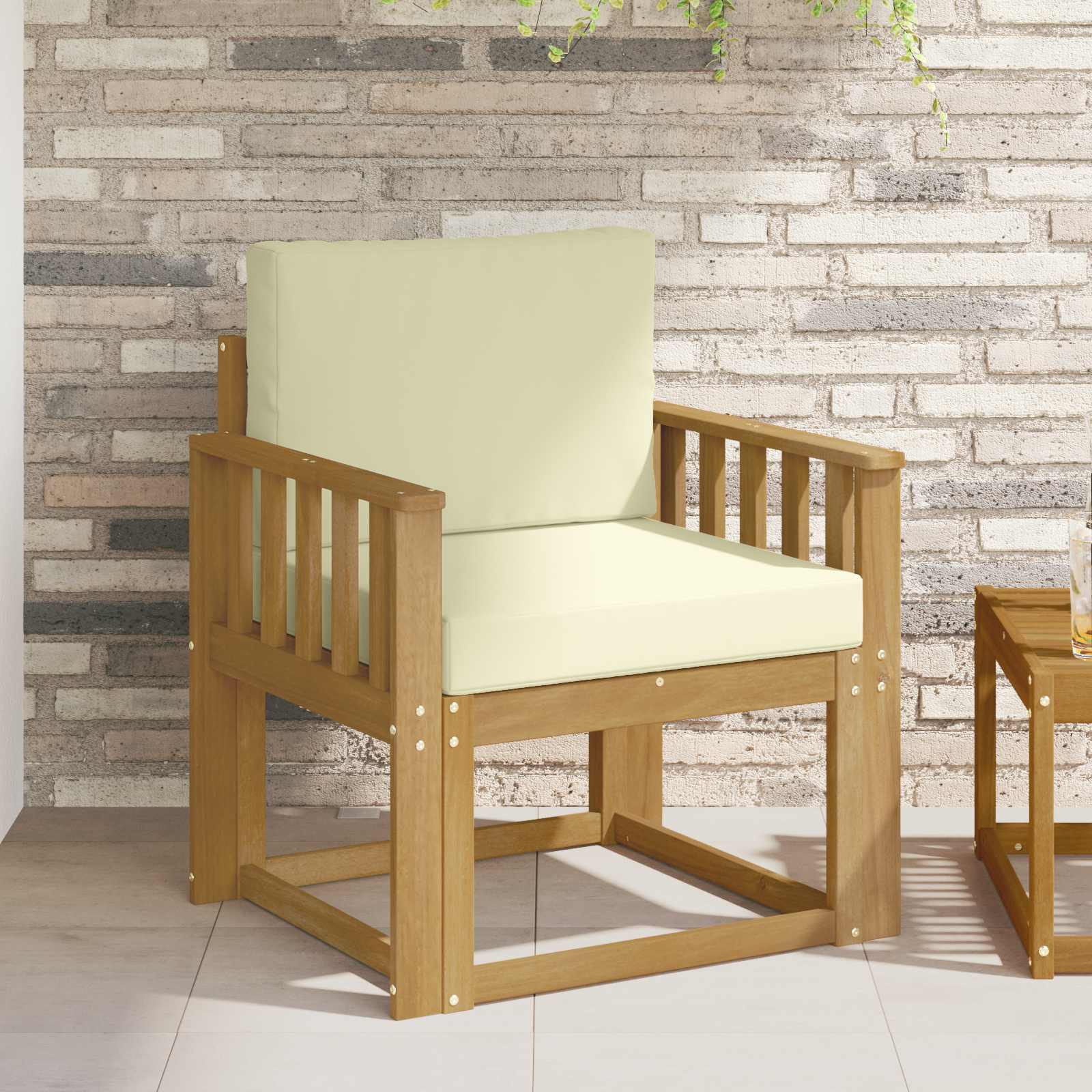2 Komad Set vanjskih sofa Poliester Bijela i Krem