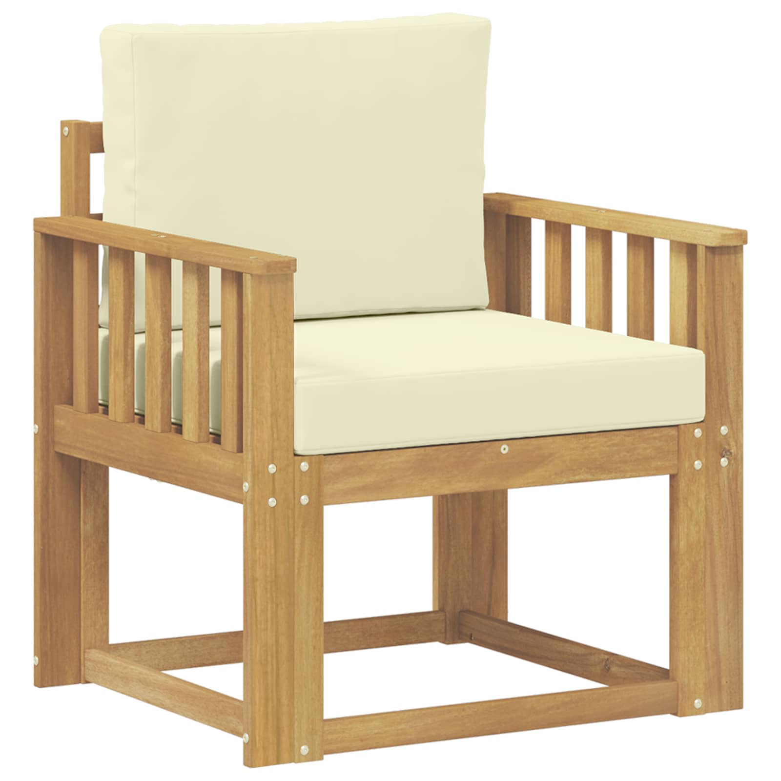 2 Komad Set vanjskih sofa Poliester Bijela i Krem