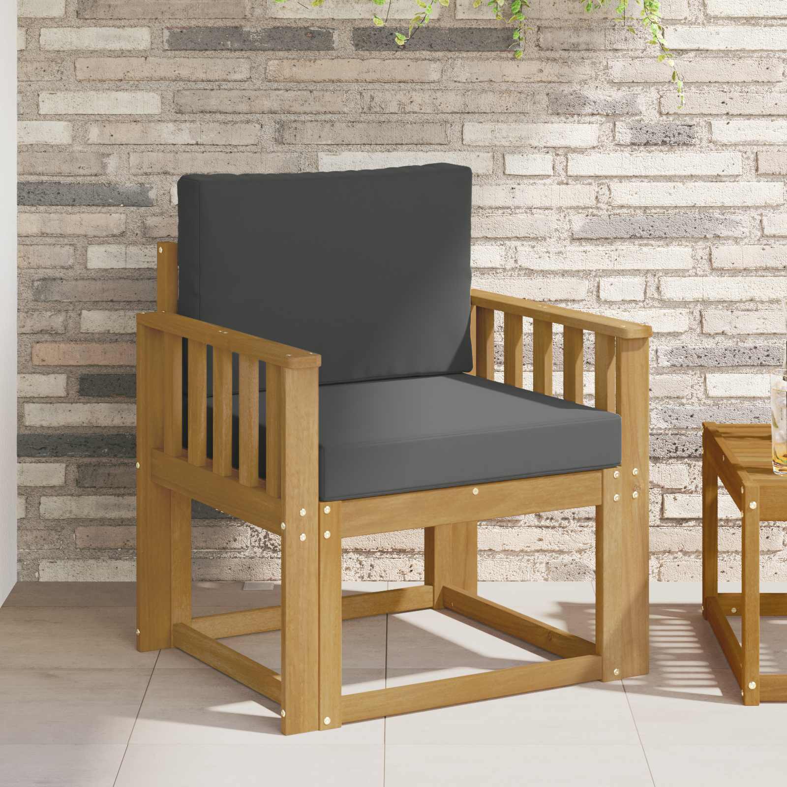 2 Komad Set vanjskih sofa Poliester Bijela i Antracit