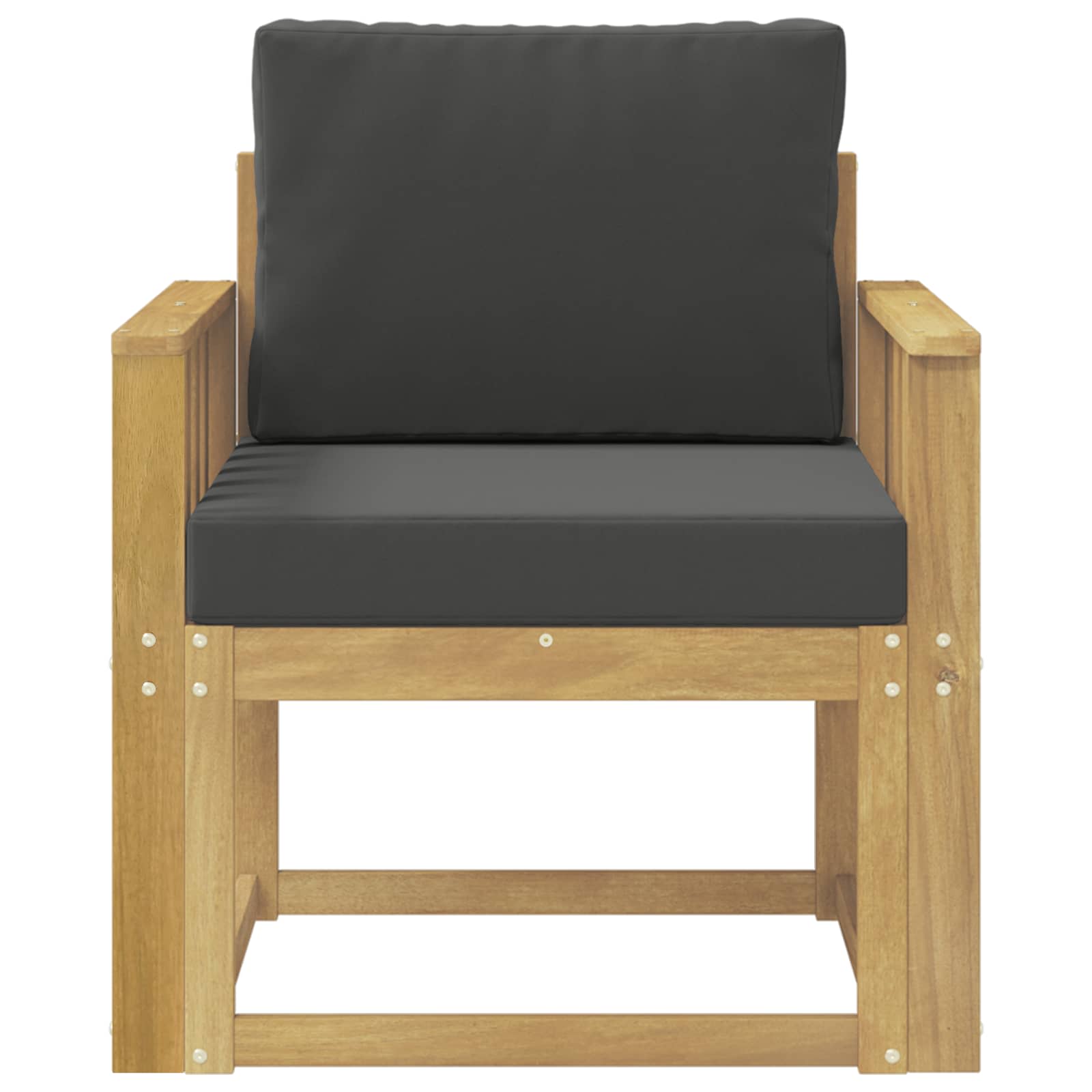 2 Komad Set vanjskih sofa Poliester Bijela i Antracit