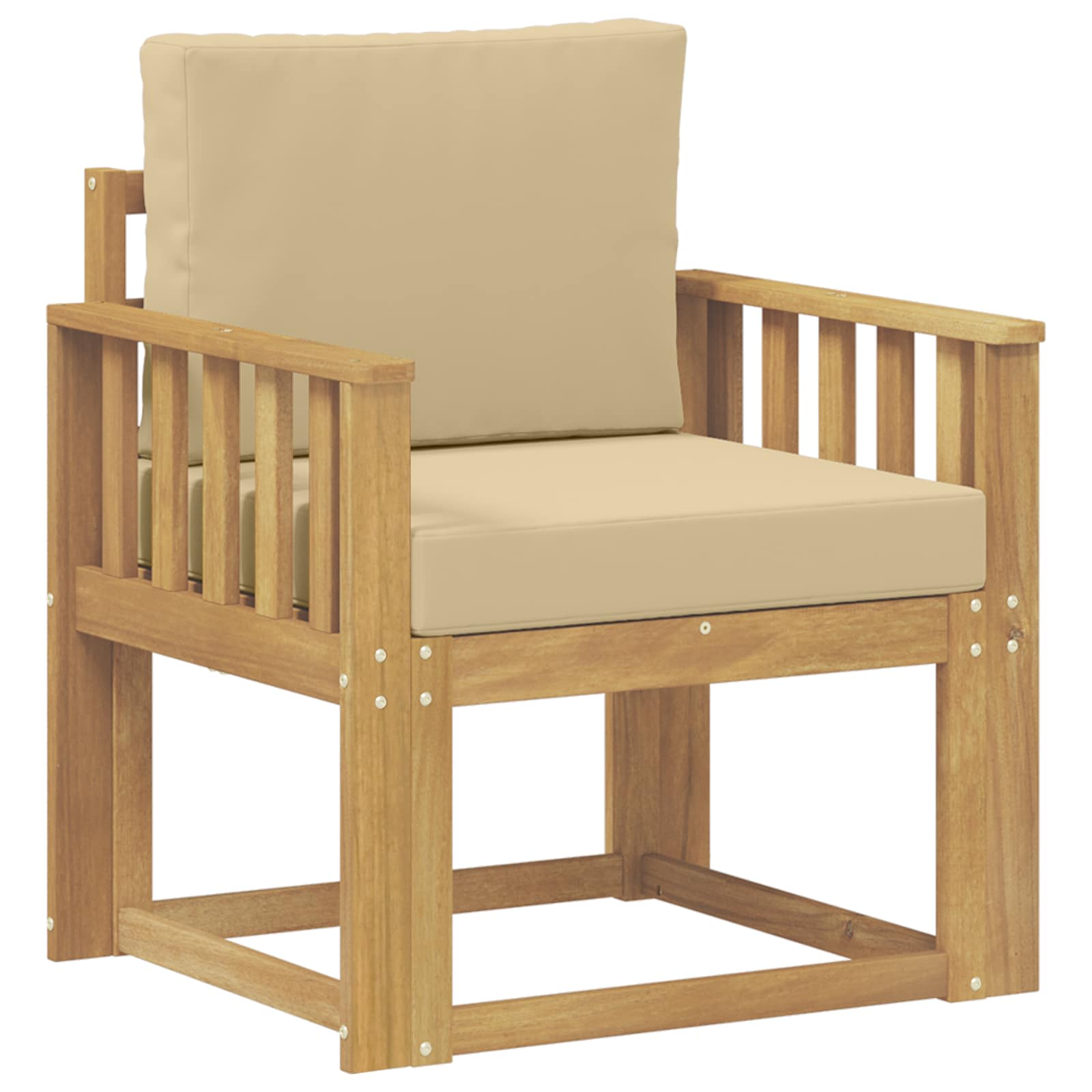2 Komad Set vanjskih sofa Poliester Bijela i Bež