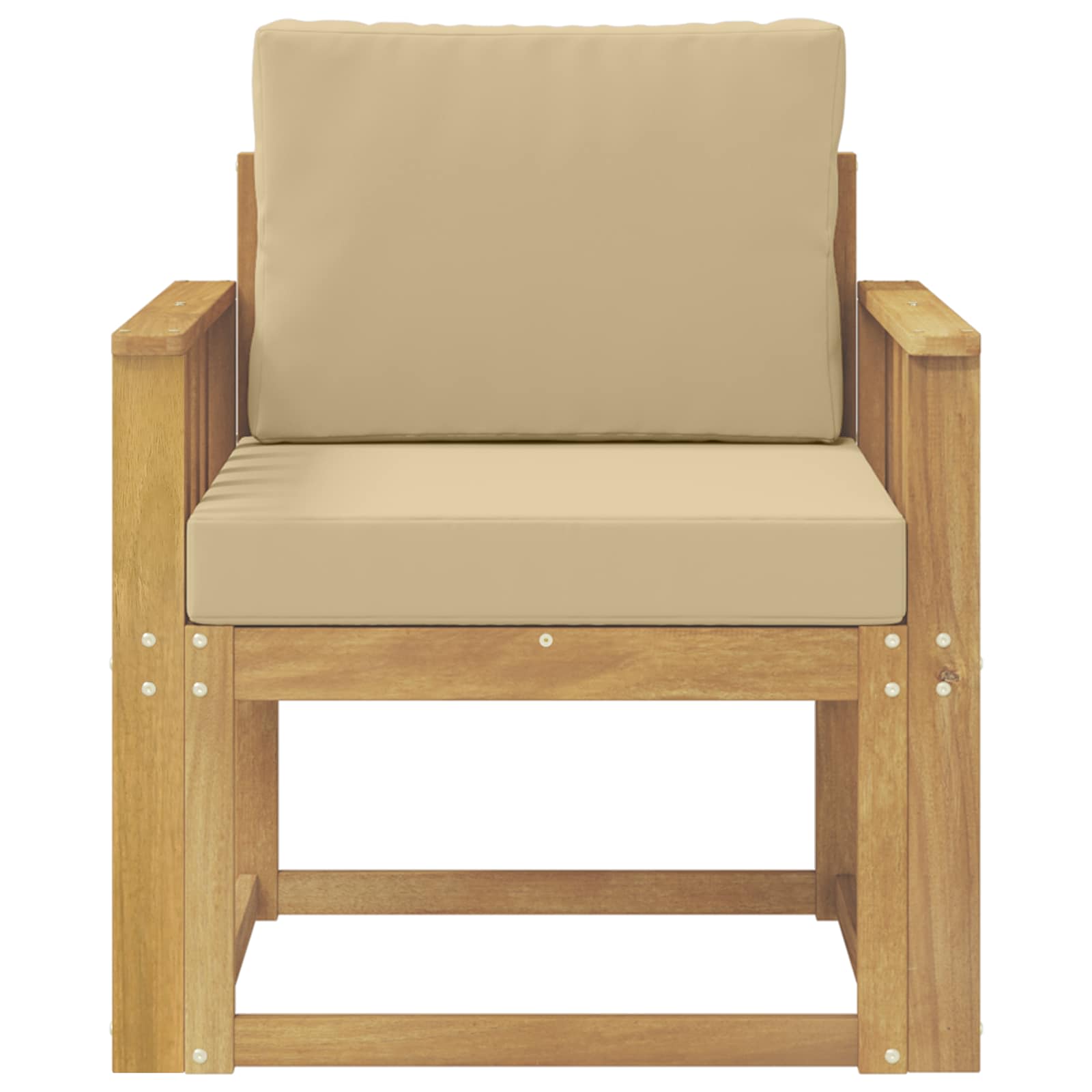 2 Komad Set vanjskih sofa Poliester Bijela i Bež