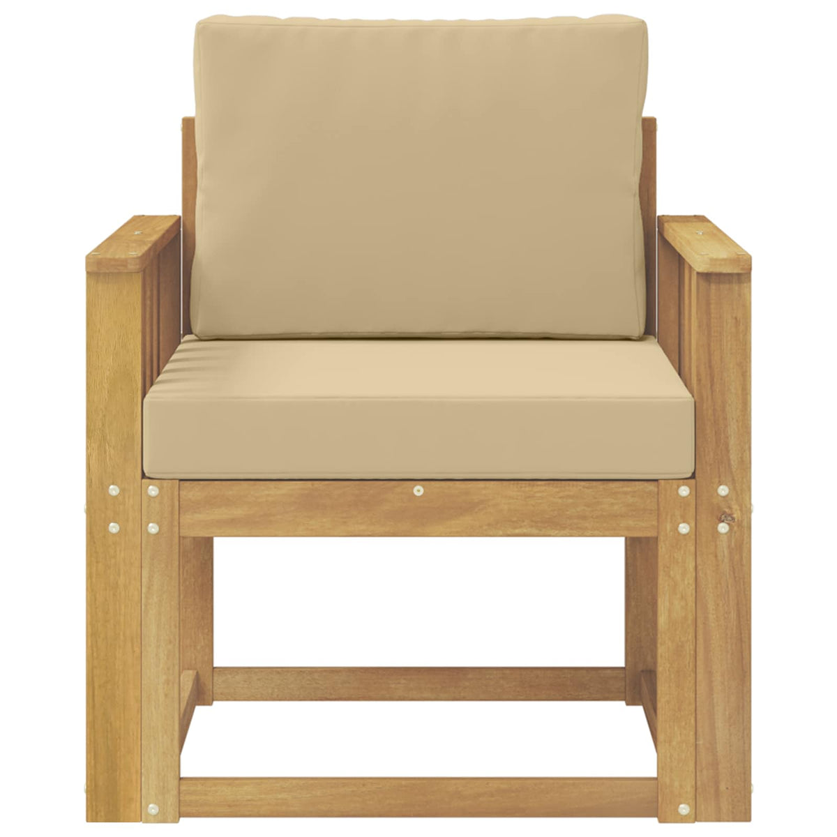 2 Komad Set vanjskih sofa Poliester Bijela i Bež