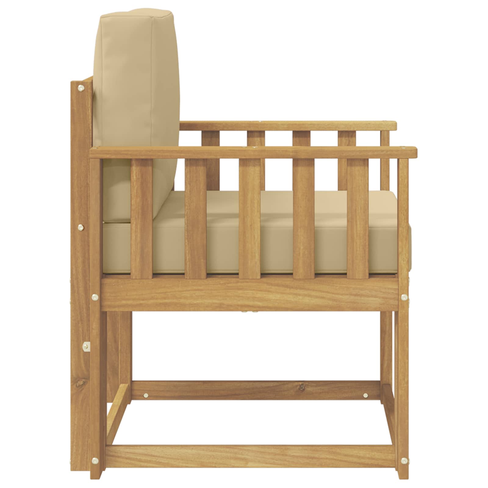2 Komad Set vanjskih sofa Poliester Bijela i Bež