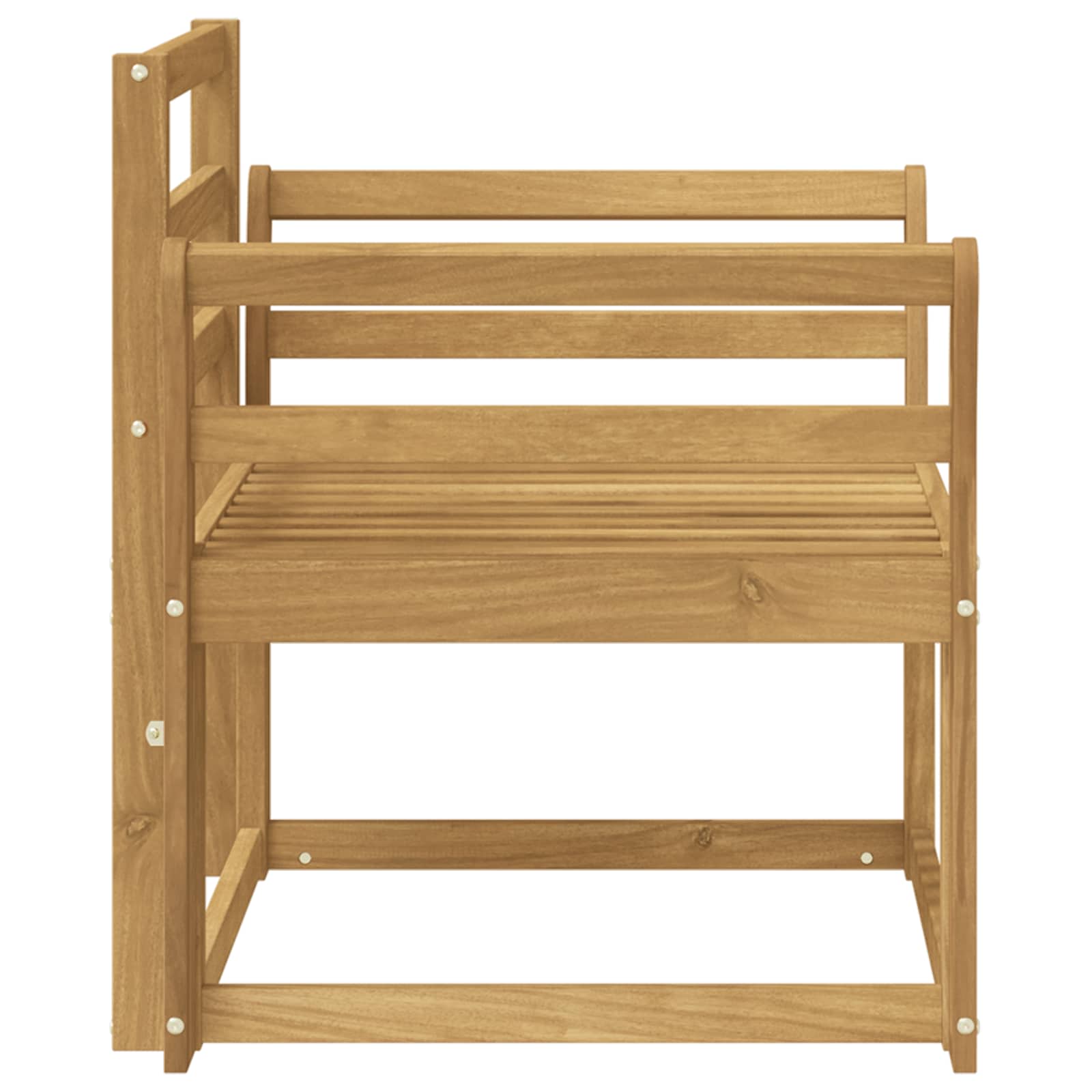 Set vanjskih sofa Čvrsto drvo akacije Bijela
