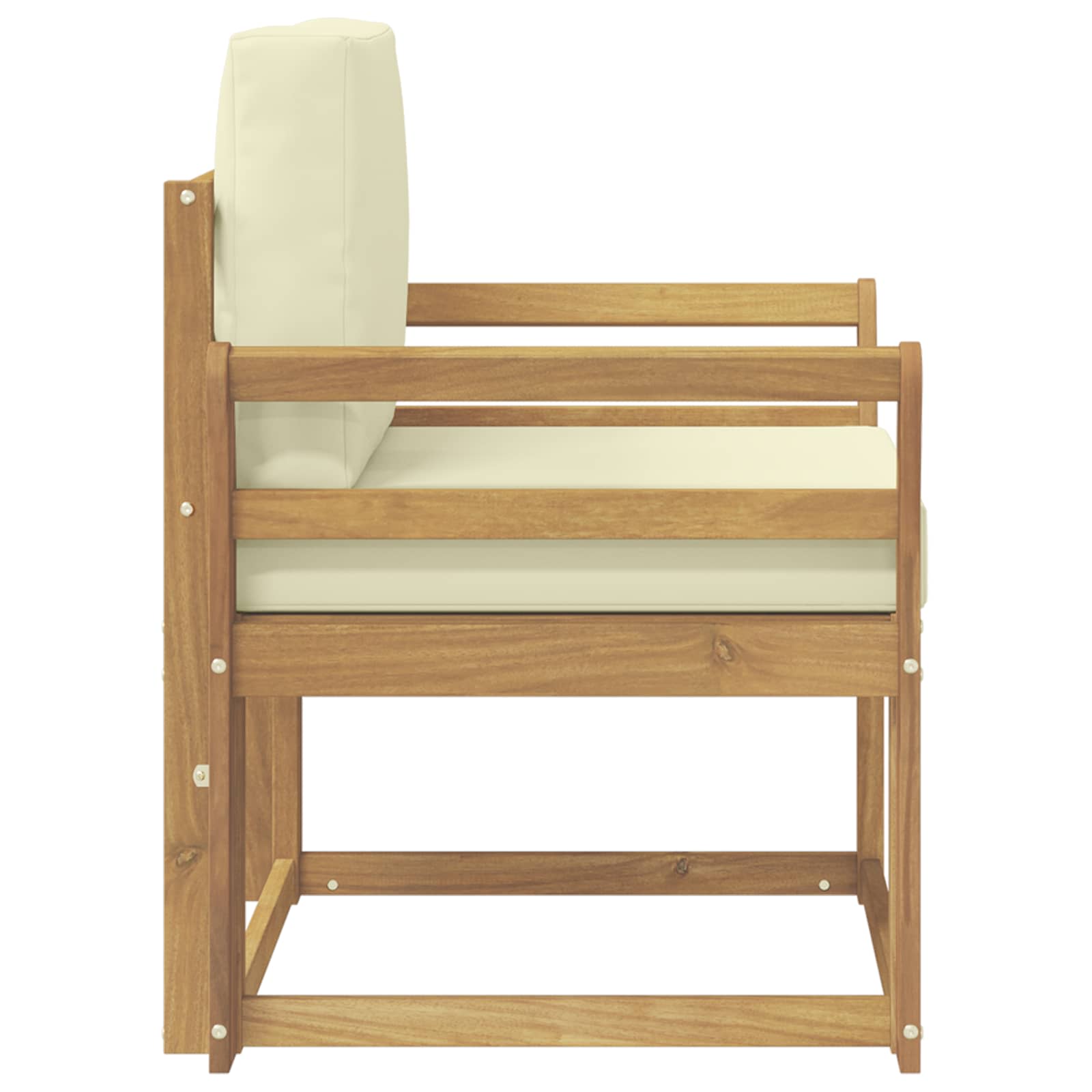 2 Komad Set vanjskih sofa Poliester Bijela i Krem