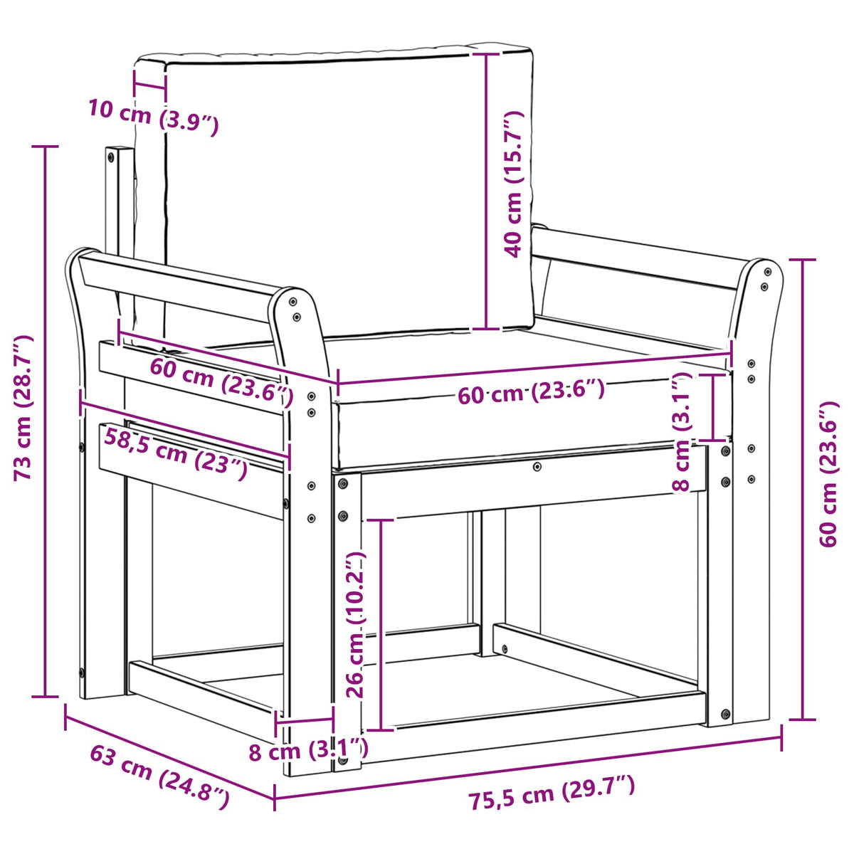 2 Komad Set vanjskih sofa Poliester Bijela i Krem