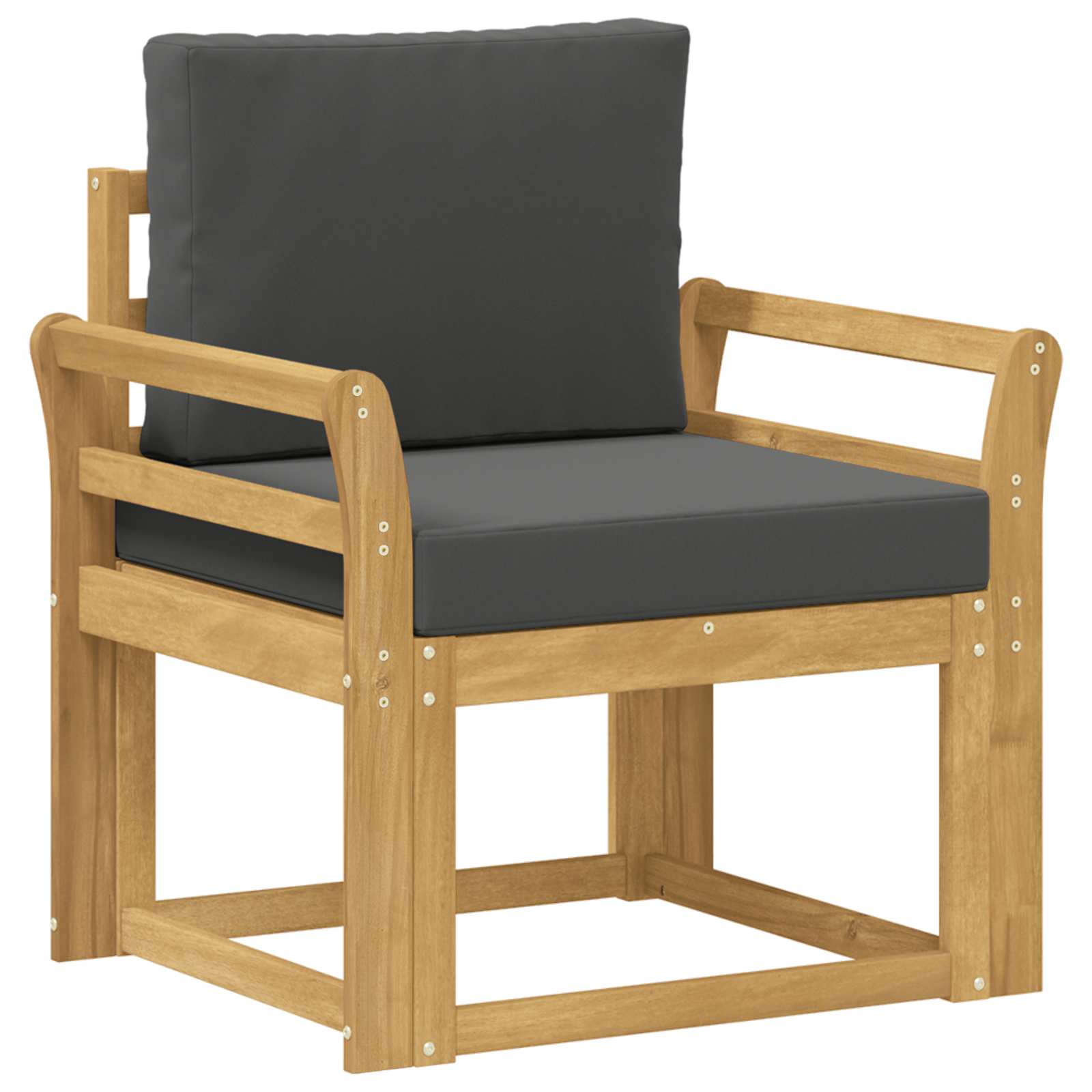 2 Komad Set vanjskih sofa Poliester Bijela i Antracit