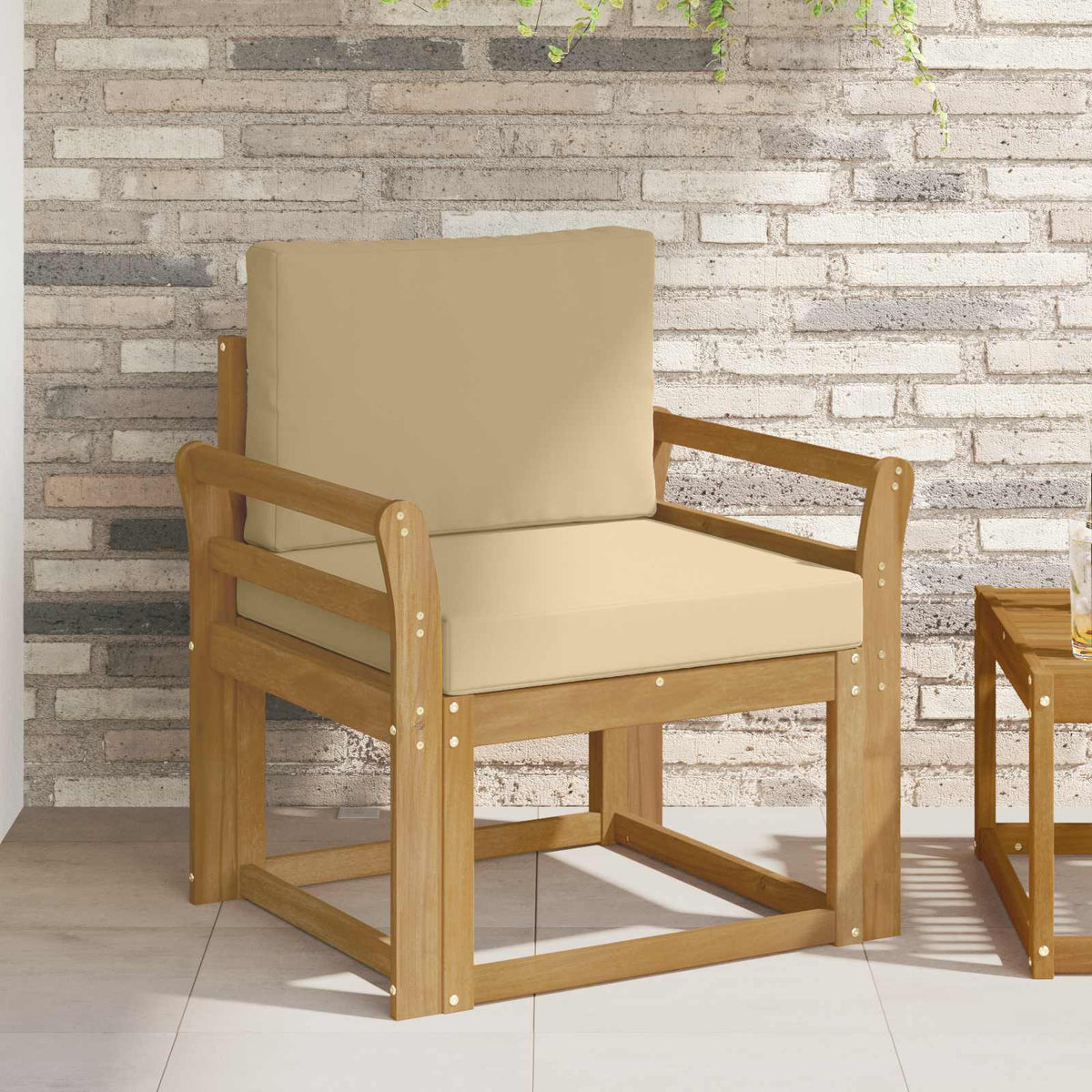2 Komad Set vanjskih sofa Poliester Bijela i Bež