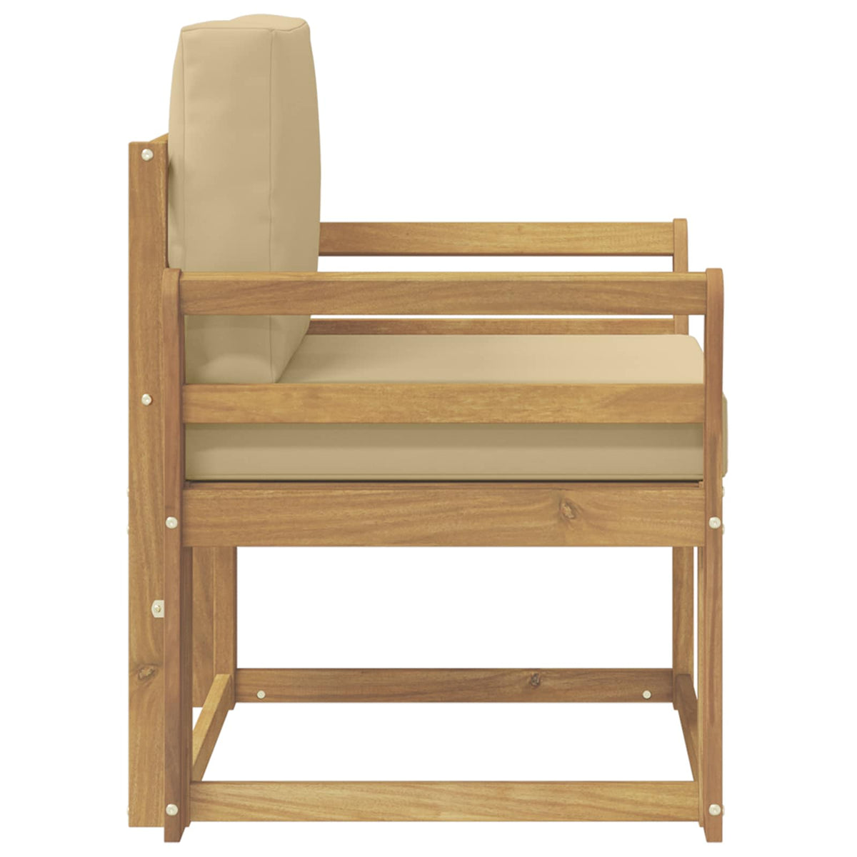 2 Komad Set vanjskih sofa Poliester Bijela i Bež