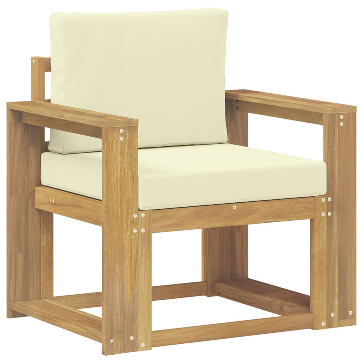 2 Komad Set vanjskih sofa Poliester Bijela i Krem