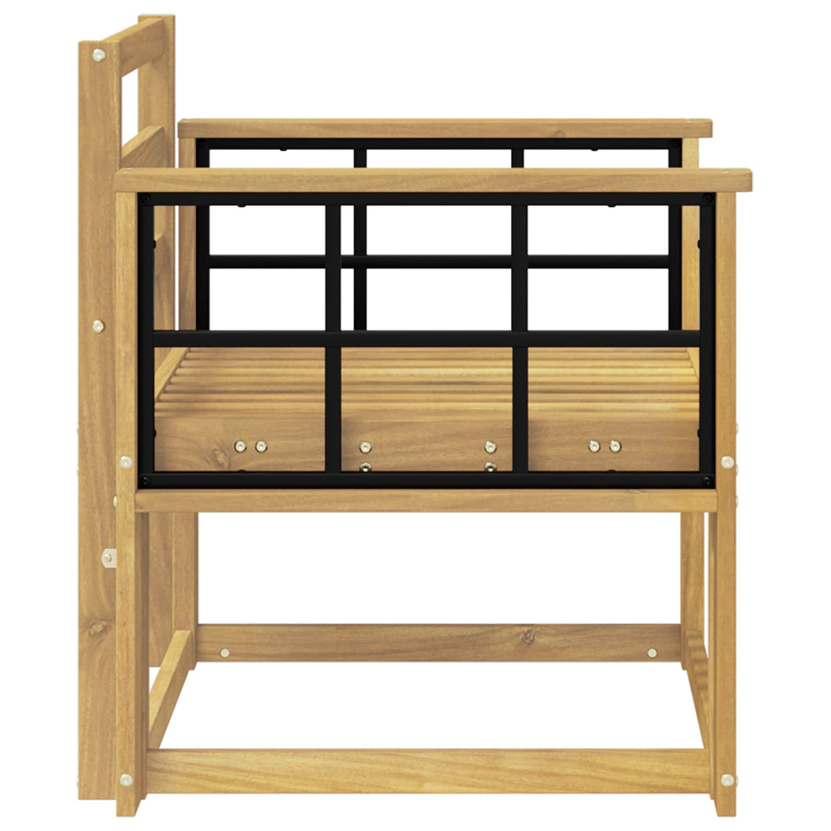 Set vanjskih sofa Čvrsto drvo akacije Bijela