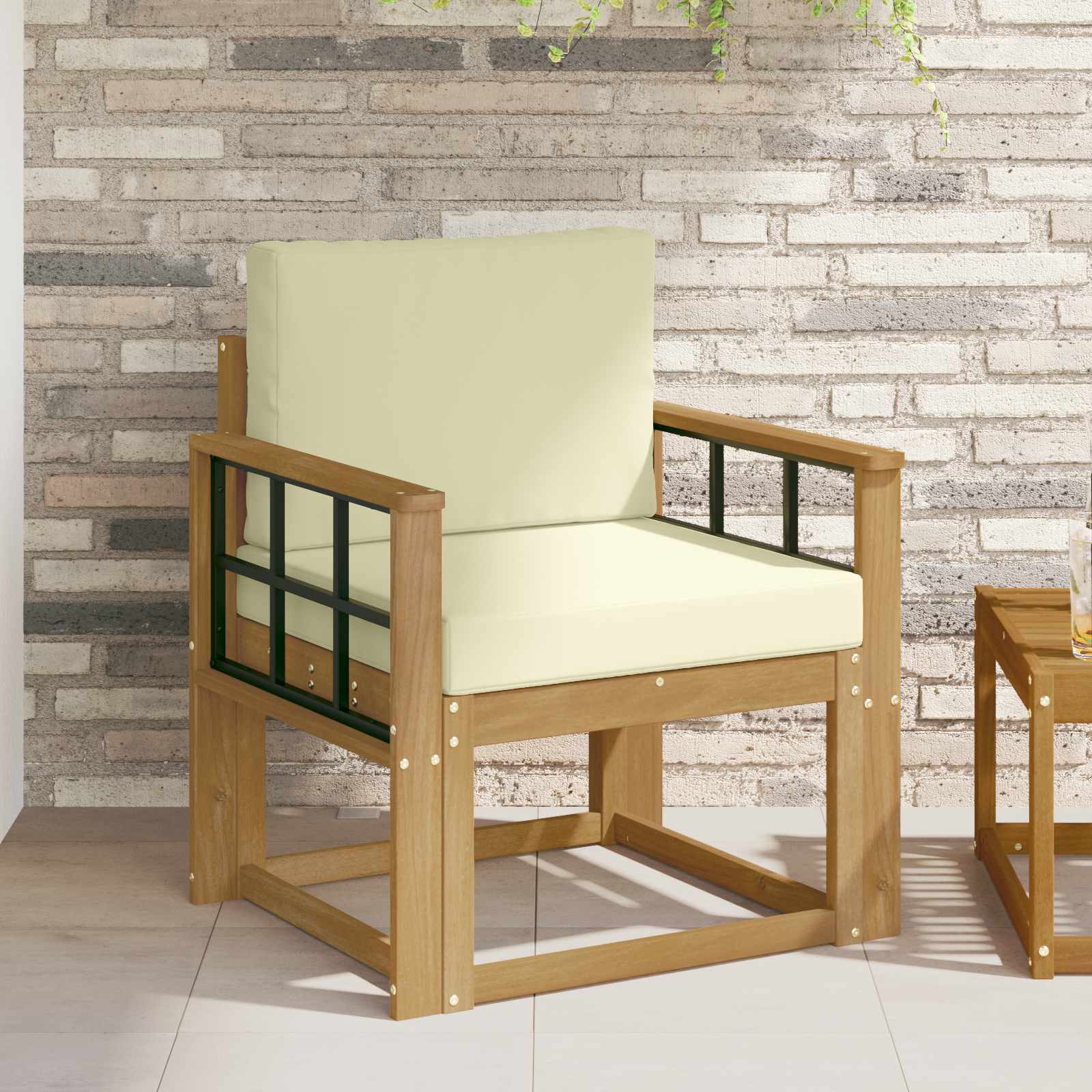 2 Komad Set vanjskih sofa Poliester Bijela i Krem