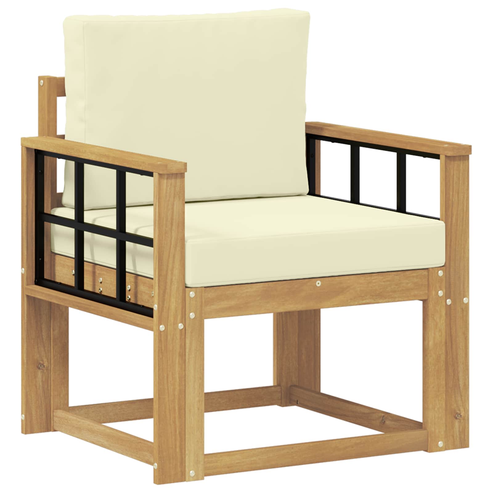 2 Komad Set vanjskih sofa Poliester Bijela i Krem