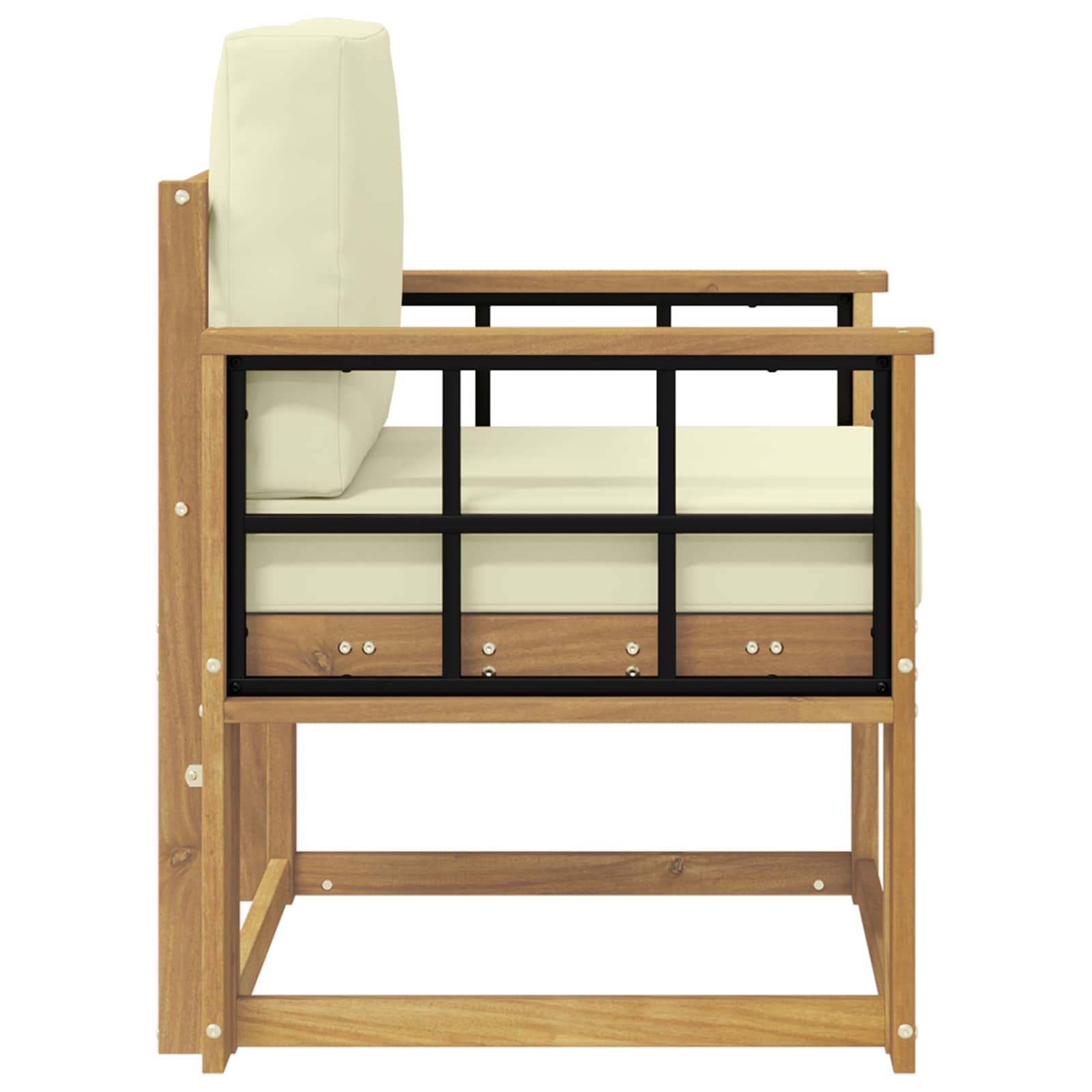 2 Komad Set vanjskih sofa Poliester Bijela i Krem