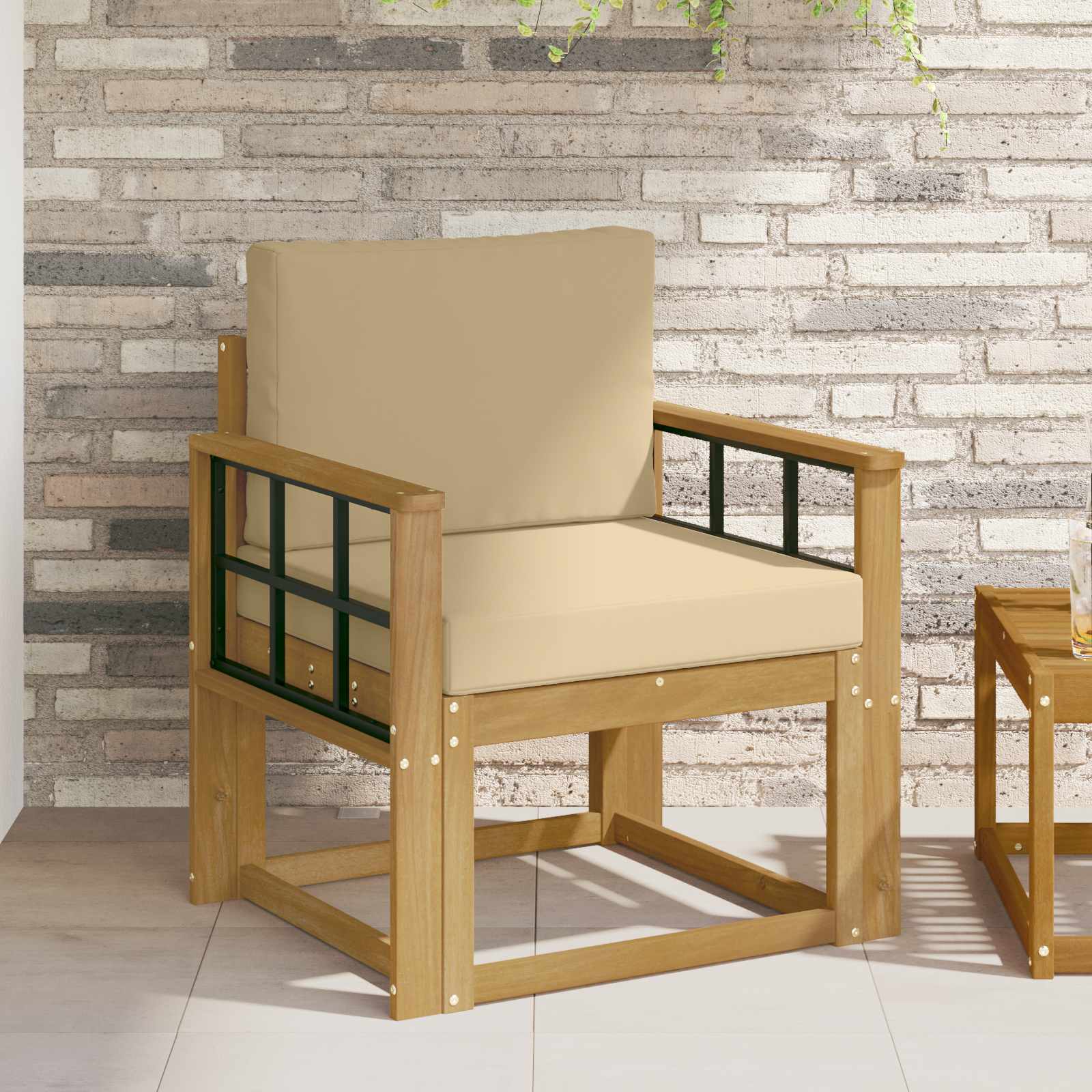 2 Komad Set vanjskih sofa Poliester Bijela i Bež