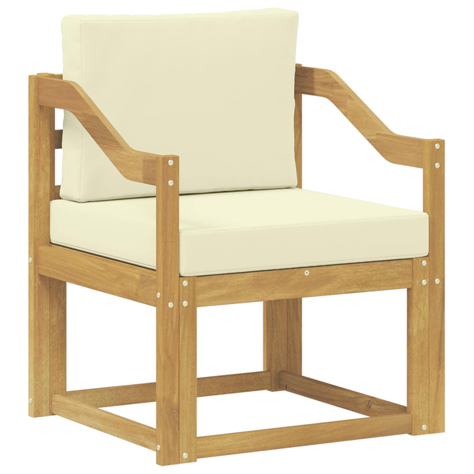 2 Komad Set vanjskih sofa Poliester Bijela i Krem