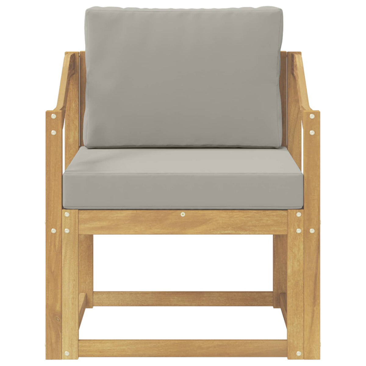 2 Komad Set vanjskih sofa Poliester Bijela i svijetlosiva