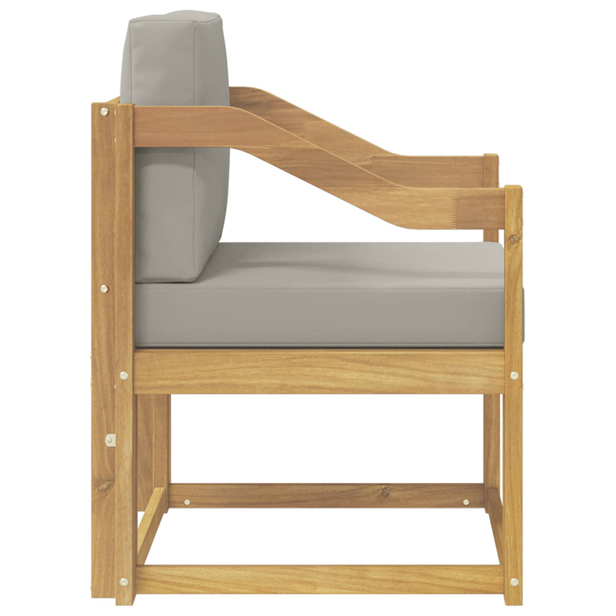 2 Komad Set vanjskih sofa Poliester Bijela i svijetlosiva