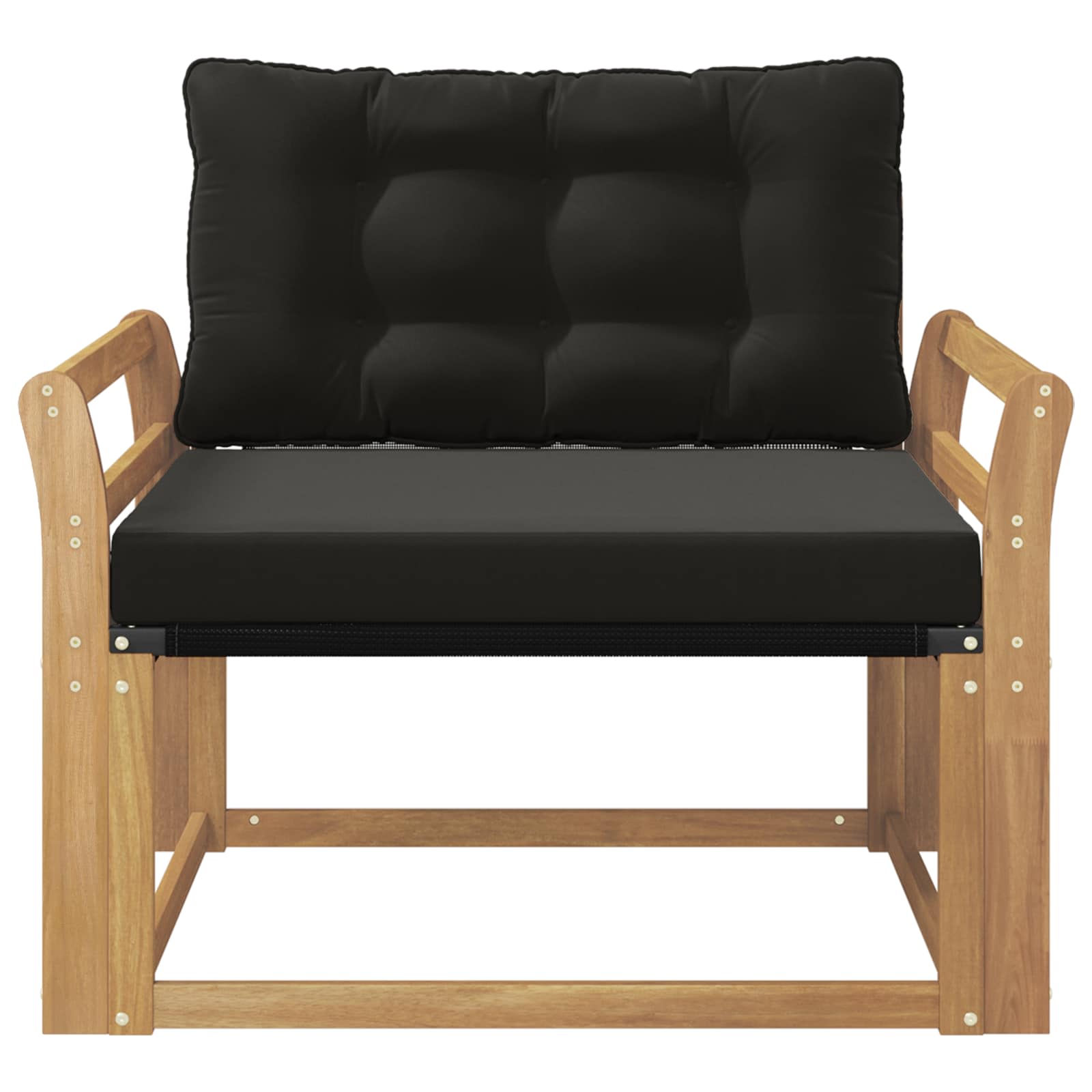 Set vanjskih sofa Čvrsto drvo akacije i Textilene Bijela