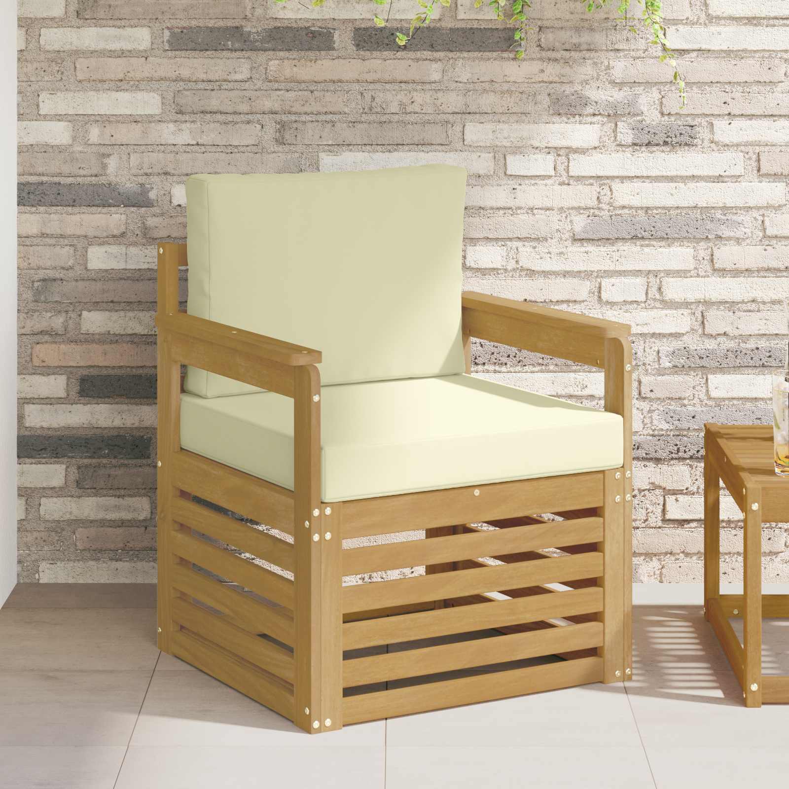 2 Komad Set vanjskih sofa Poliester Bijela i Krem
