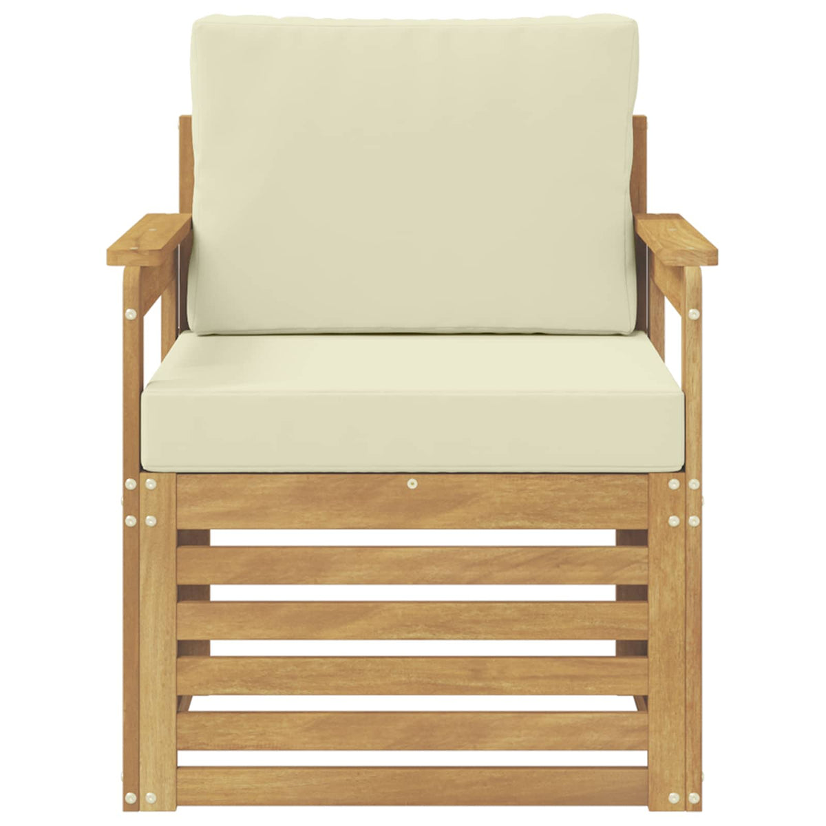 2 Komad Set vanjskih sofa Poliester Bijela i Krem
