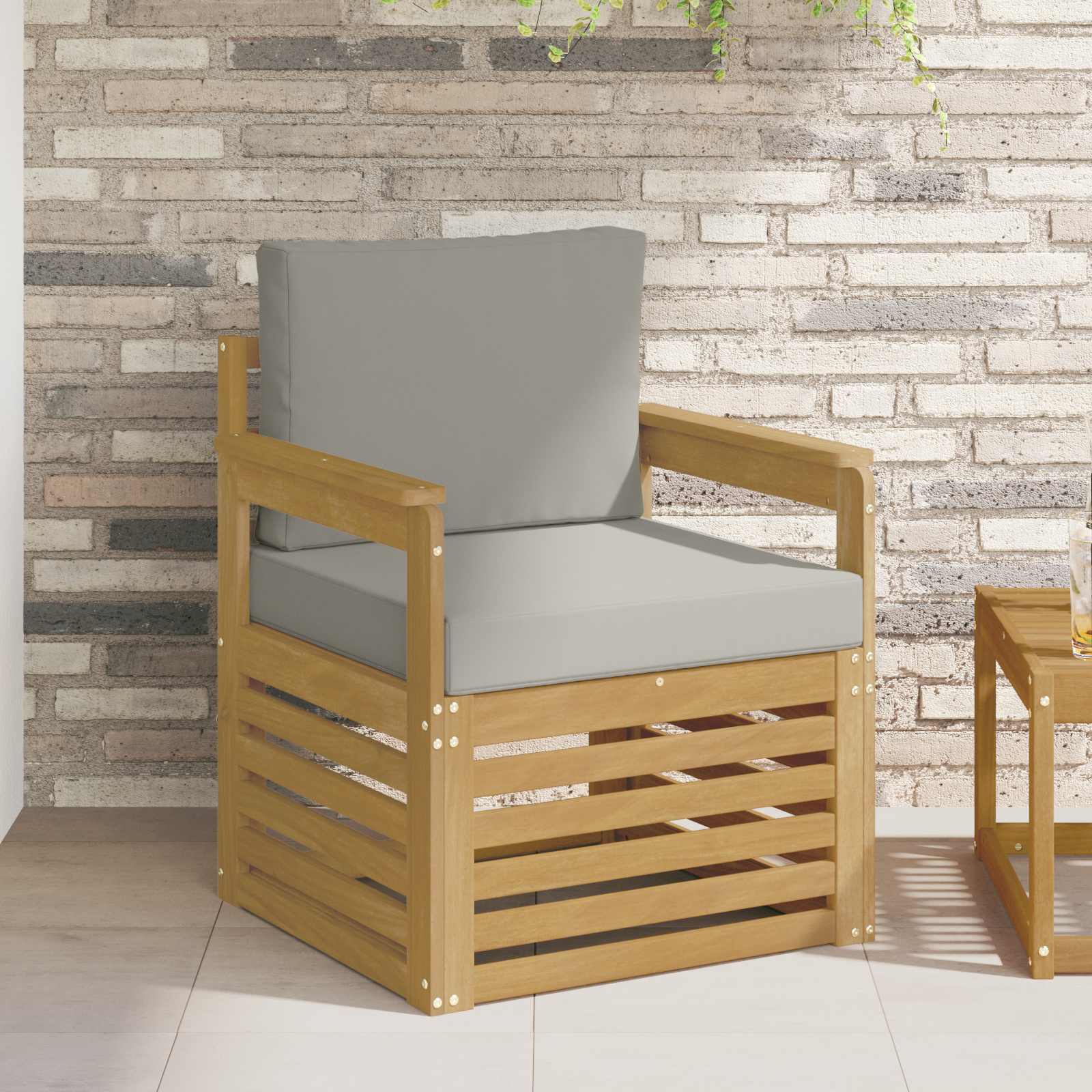 2 Komad Set vanjskih sofa Poliester Bijela i svijetlosiva