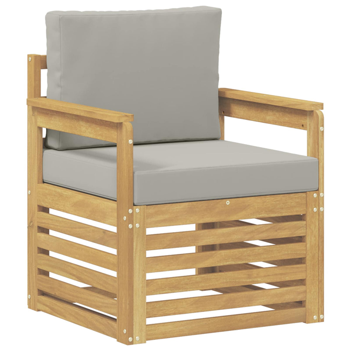 2 Komad Set vanjskih sofa Poliester Bijela i svijetlosiva