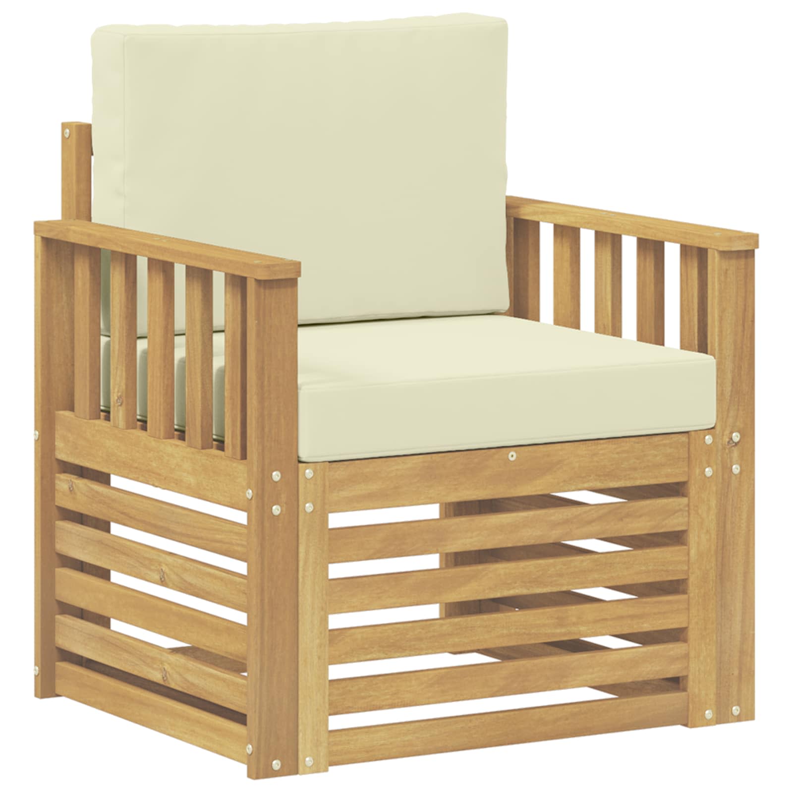2 Komad Set vanjskih sofa Poliester Bijela i Krem