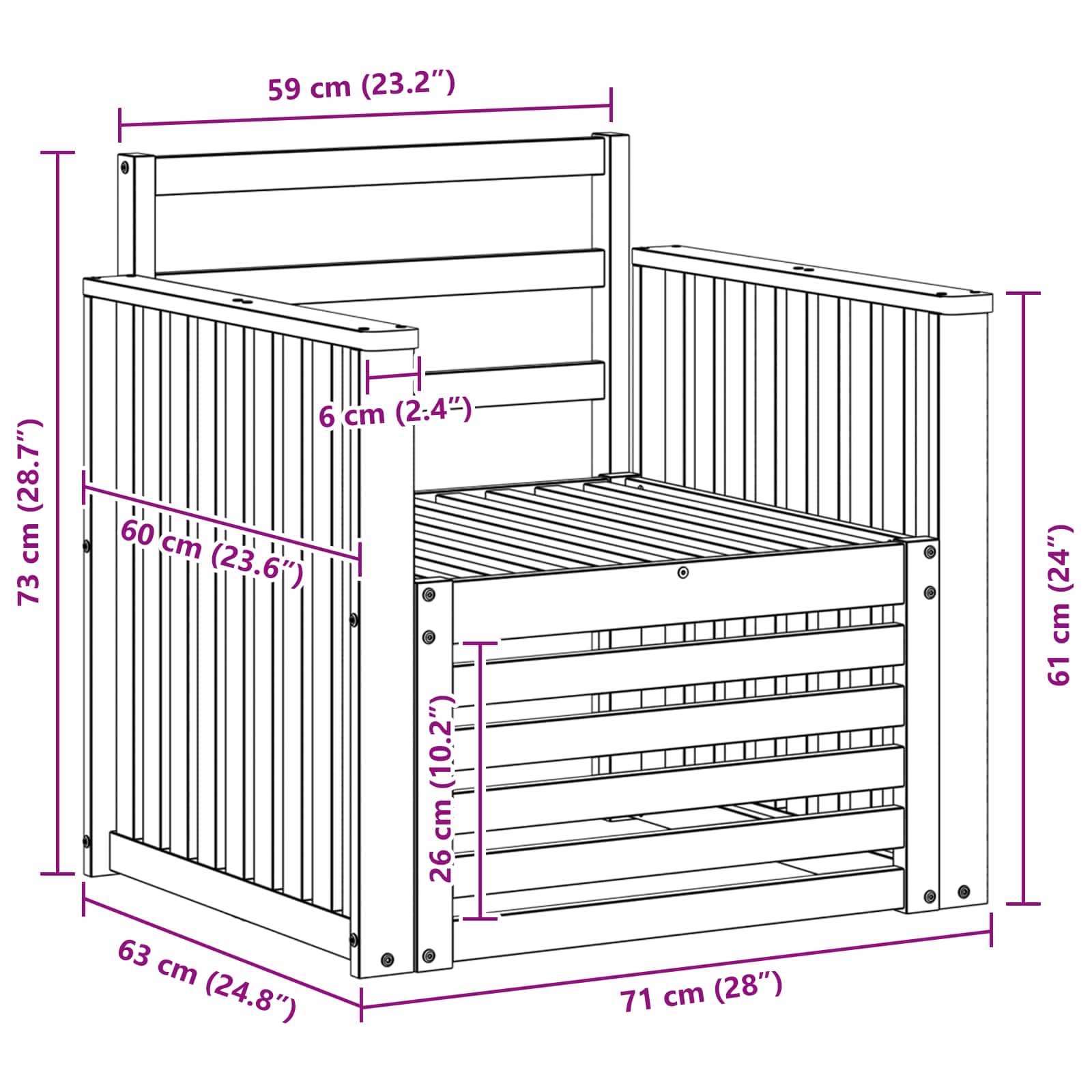 Set vanjskih sofa Čvrsto drvo akacije Bijela