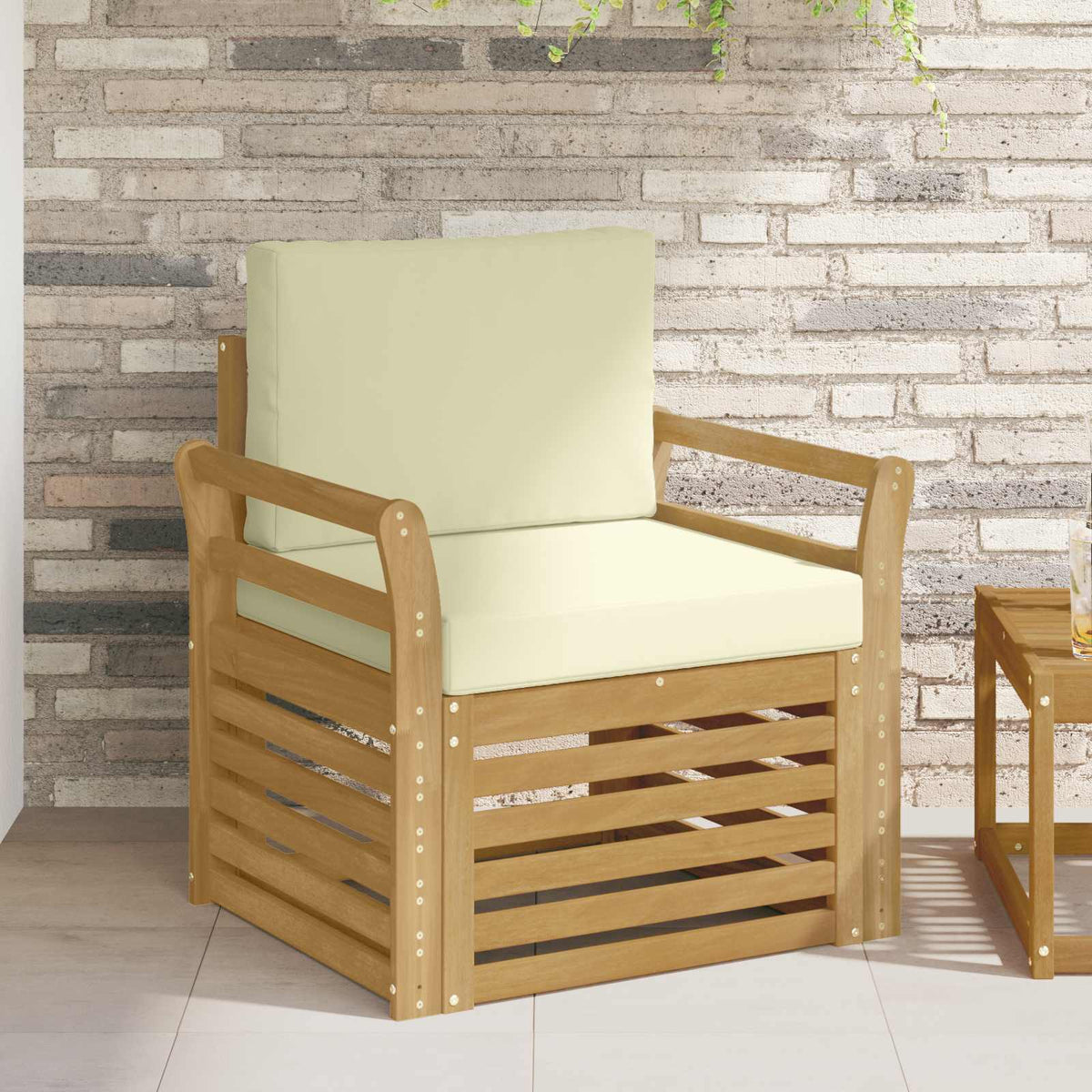 Set vanjskih sofa Poliester Bijela