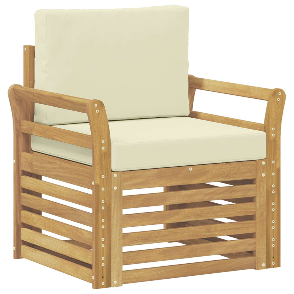 Set vanjskih sofa Poliester Bijela